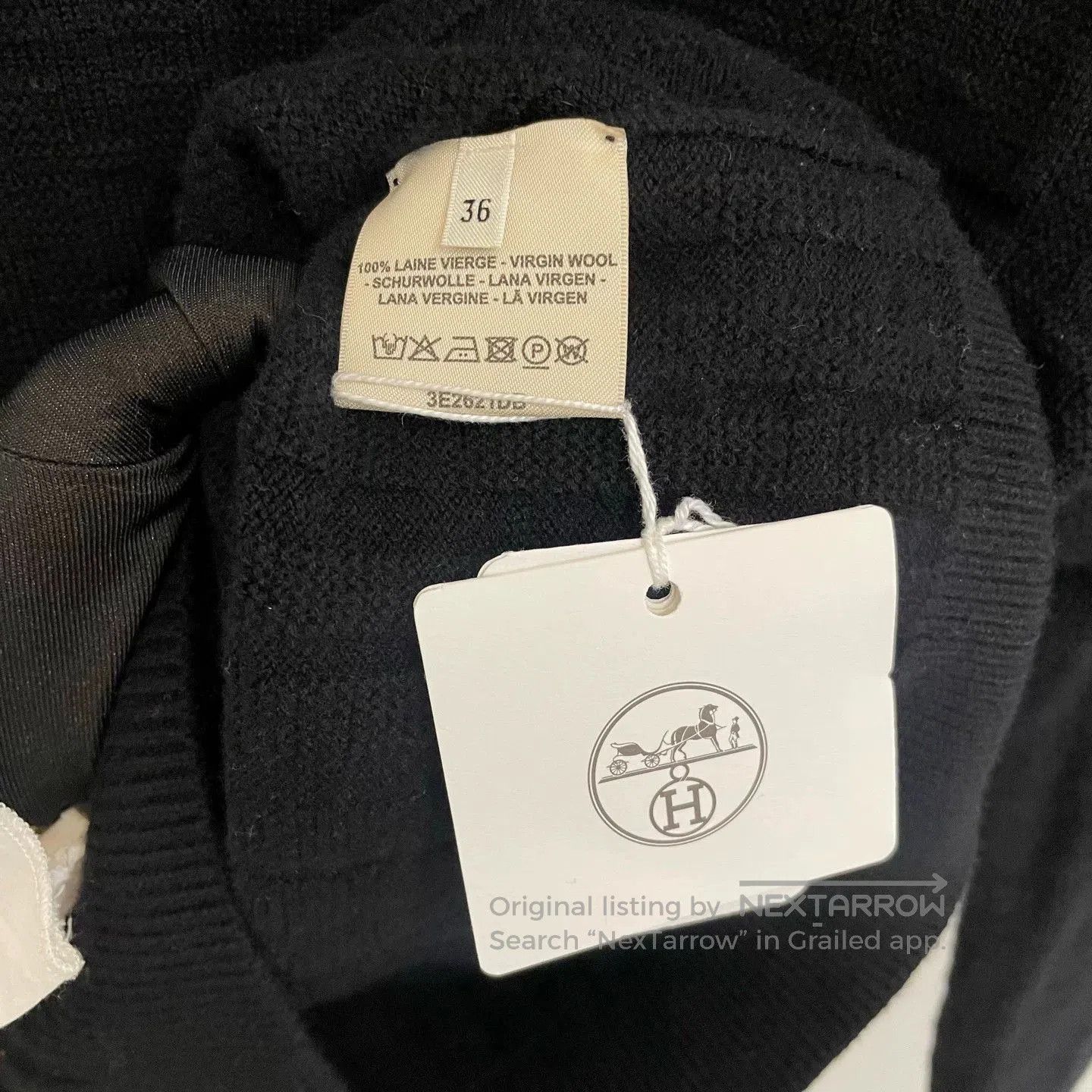 Hermes Hermes Black Cashmere Sweater Small H. Size US S / EU 44-46 / 1 - 5 Thumbnail