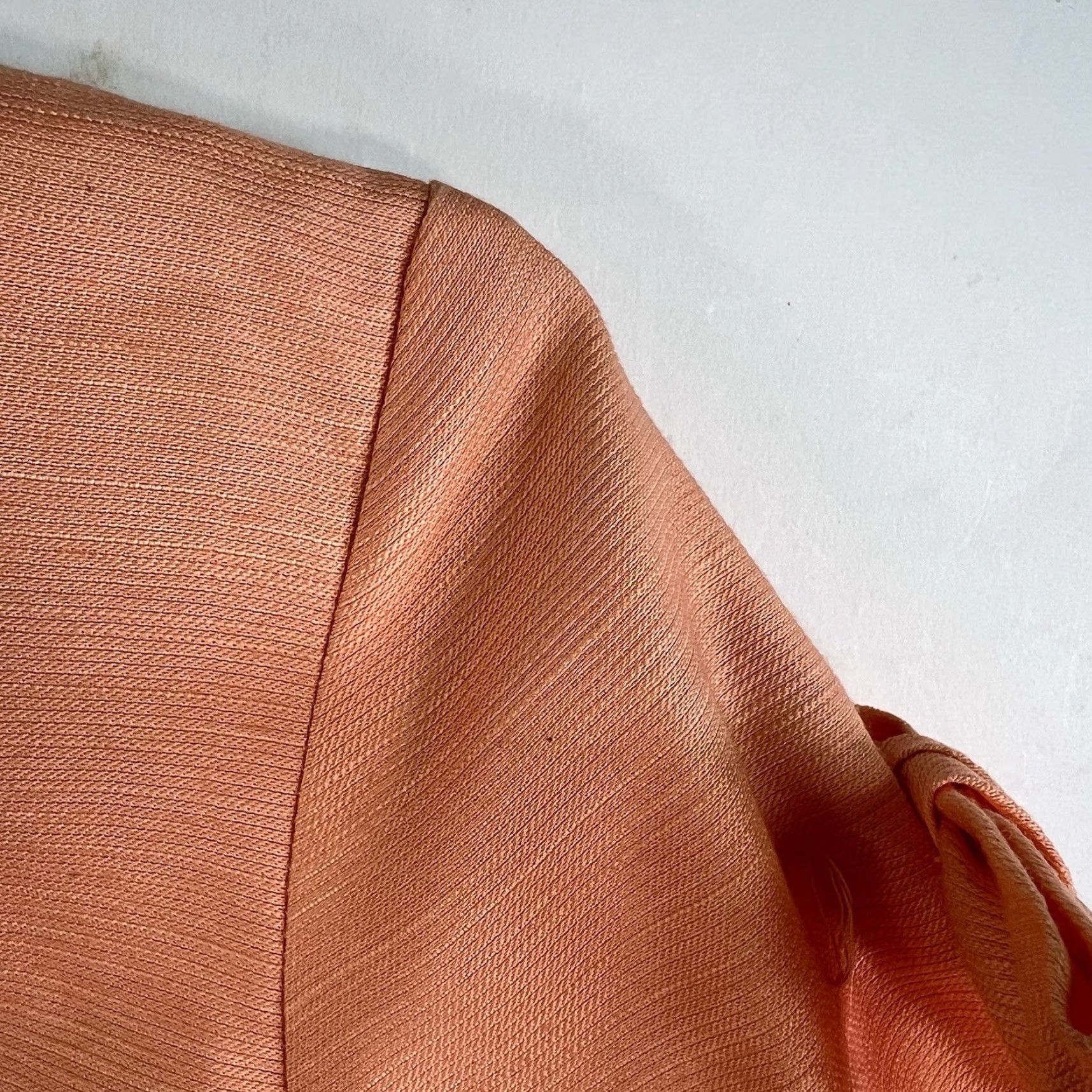 Vintage Sylvia Ann Party Gown Womens 60's Vintage High Waist Detachable Train Peach Ball Gown Orange 1960s Eveningwear XS/S Mens Womens Size XXS / US 00 / IT 34 - 5 Thumbnail