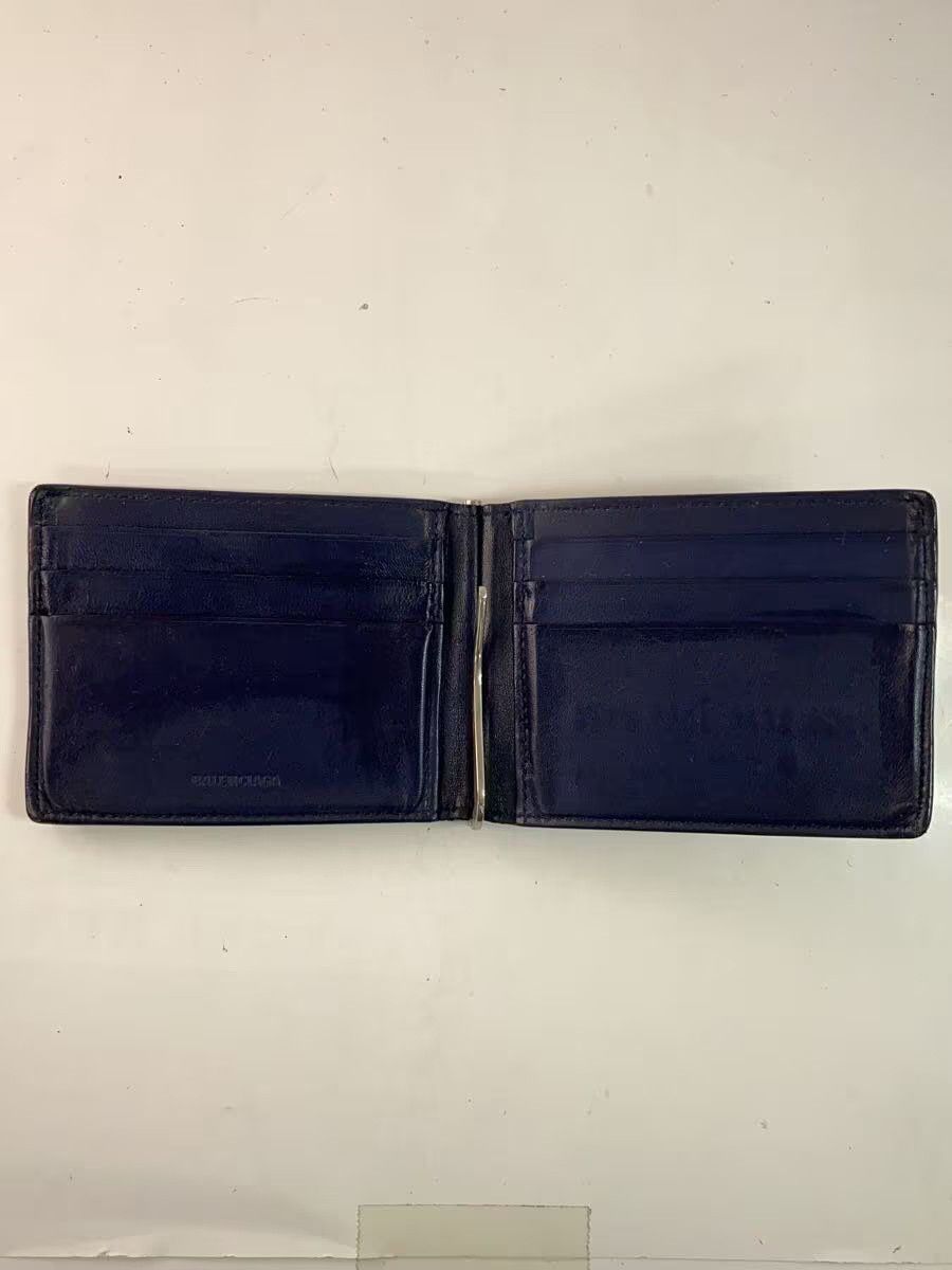 Balenciaga Balenciaga Leather Bi-Fold Wallet Navy Size ONE SIZE - 4 Thumbnail