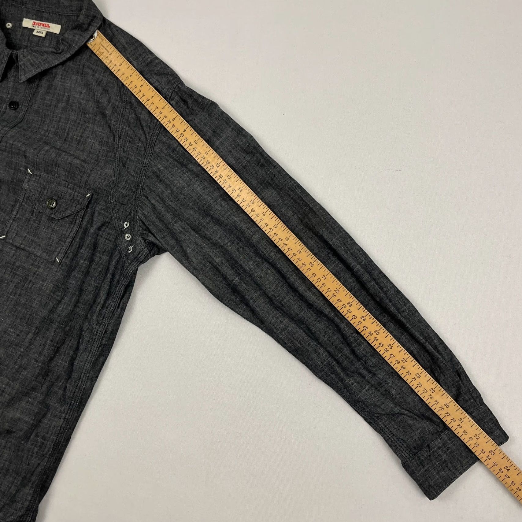Vintage VINTAGE Birdwell Beach Brithces Shirt Mens 3XL Gray Chambray Button-Up Size US XXL / EU 58 / 5 - 7 Thumbnail