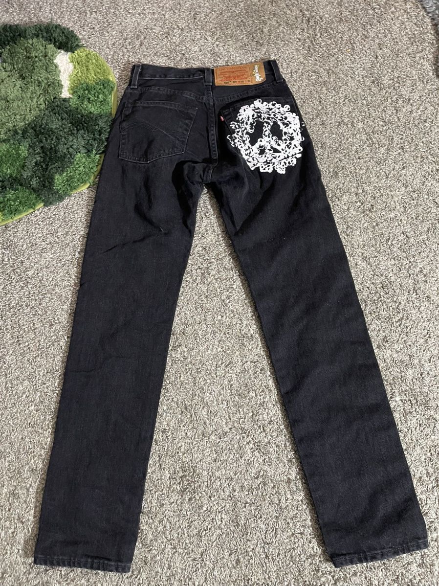 DENIM TEARS × Levi's Denim Tears Cotton Peace Denims Size US 26 / EU 42 - 7 Thumbnail