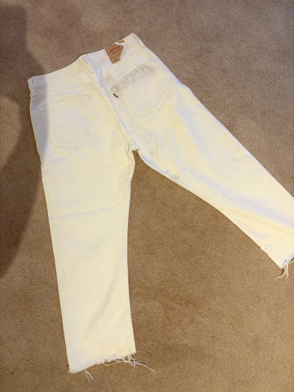 Levi's White Levi‘s 501 Denim Size US 31 - 2 Thumbnail