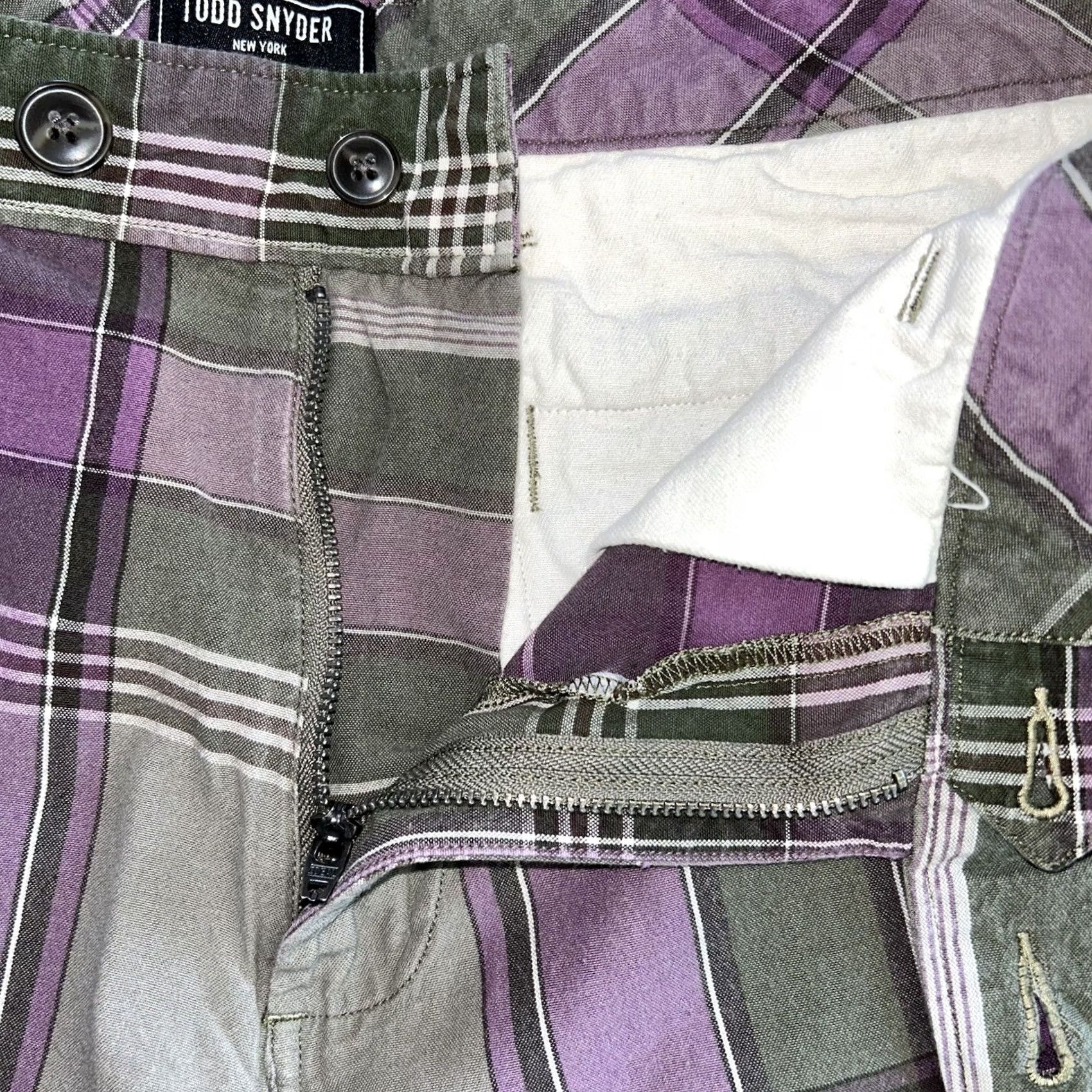 Todd Snyder Todd Snyder Hudson New York Purple Plaid Short Men’s 32x6 Size US 32 / EU 48 - 3 Thumbnail