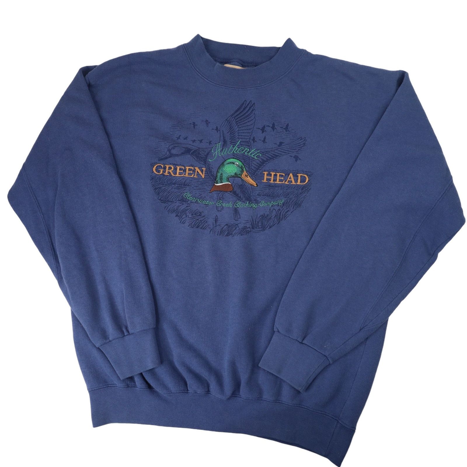 Vintage Vintage Clearwater Creek Clothing Green Head Duck Sweatshirt Size US L / EU 52-54 / 3 - 1 Thumbnail