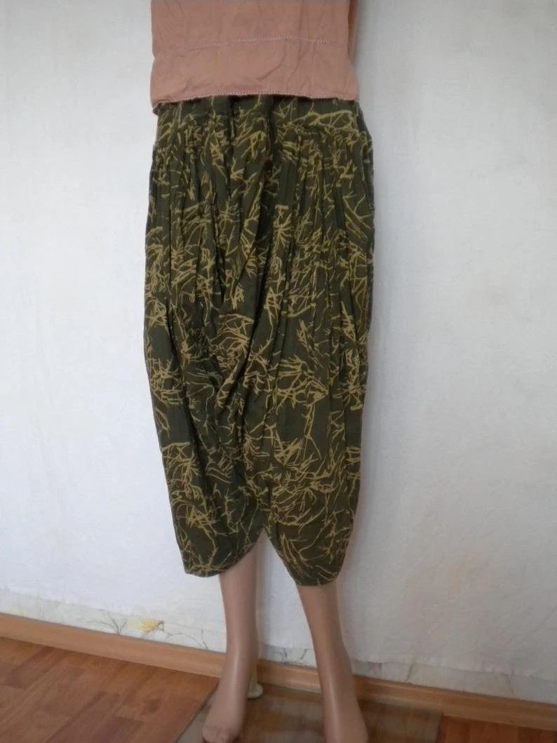 Other harem women`s pant, XL XXL, drop crotch thai oriental pants Size 27" / US 4 / IT 40 - 4 Thumbnail