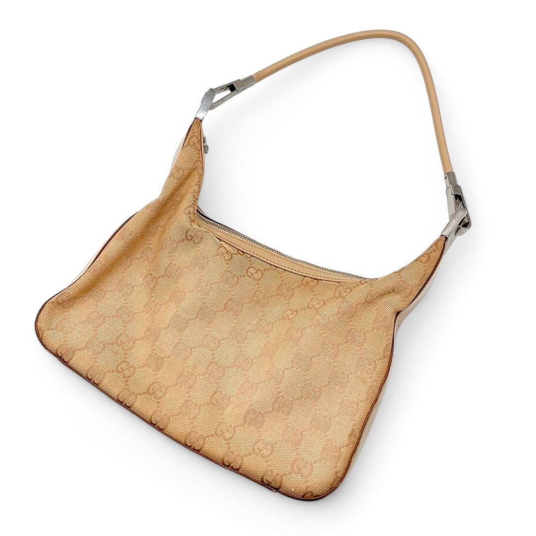 Gucci Gucci - Handbag Beige Leather Shoulder Bag GG Monogram Size ONE SIZE - 2 Thumbnail
