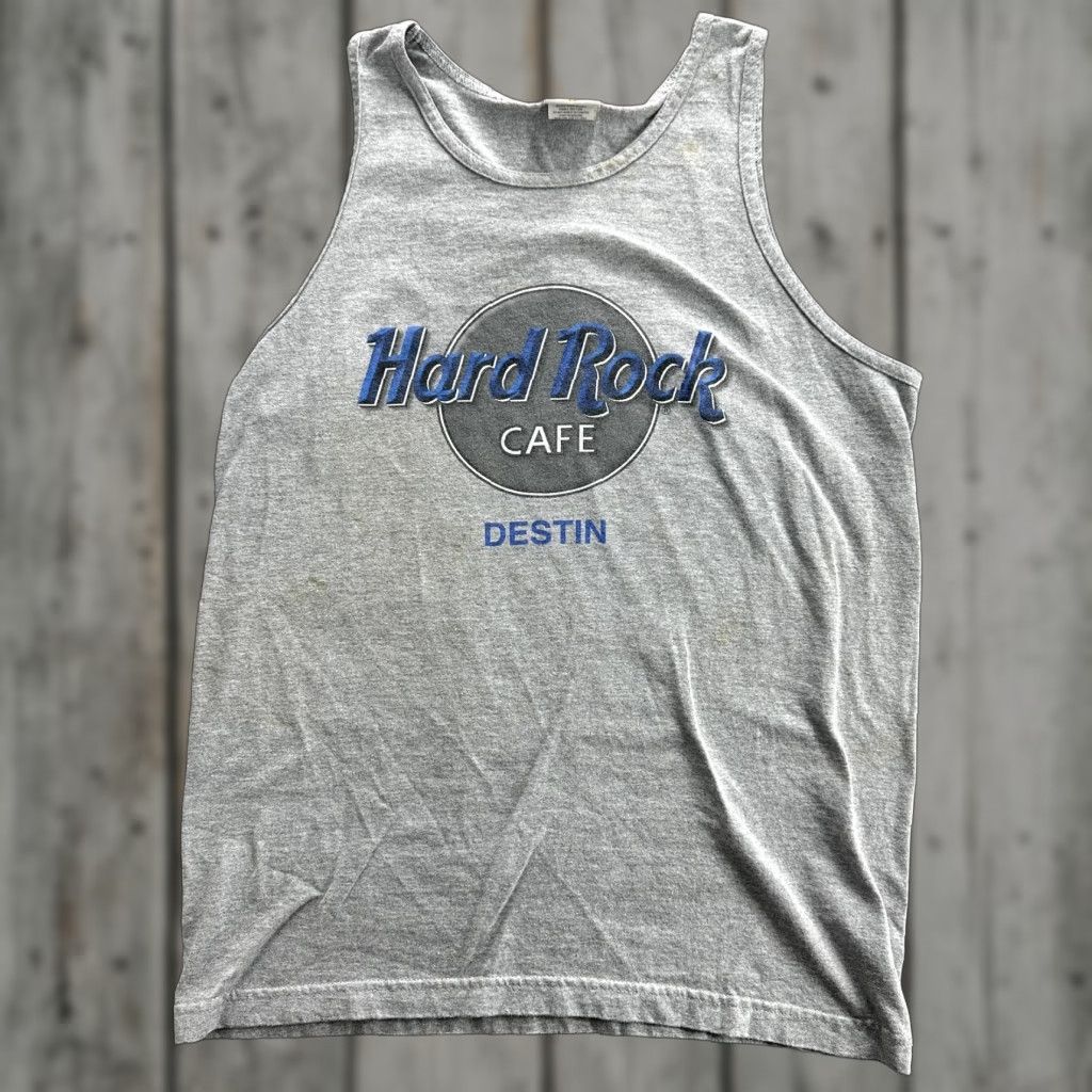 Hard Rock Cafe Hard Rock Cafe Shirt Mens Medium Gray Destin Muscle Tank Top Sleeveless Logo Size US M / EU 48-50 / 2 - 1 Thumbnail