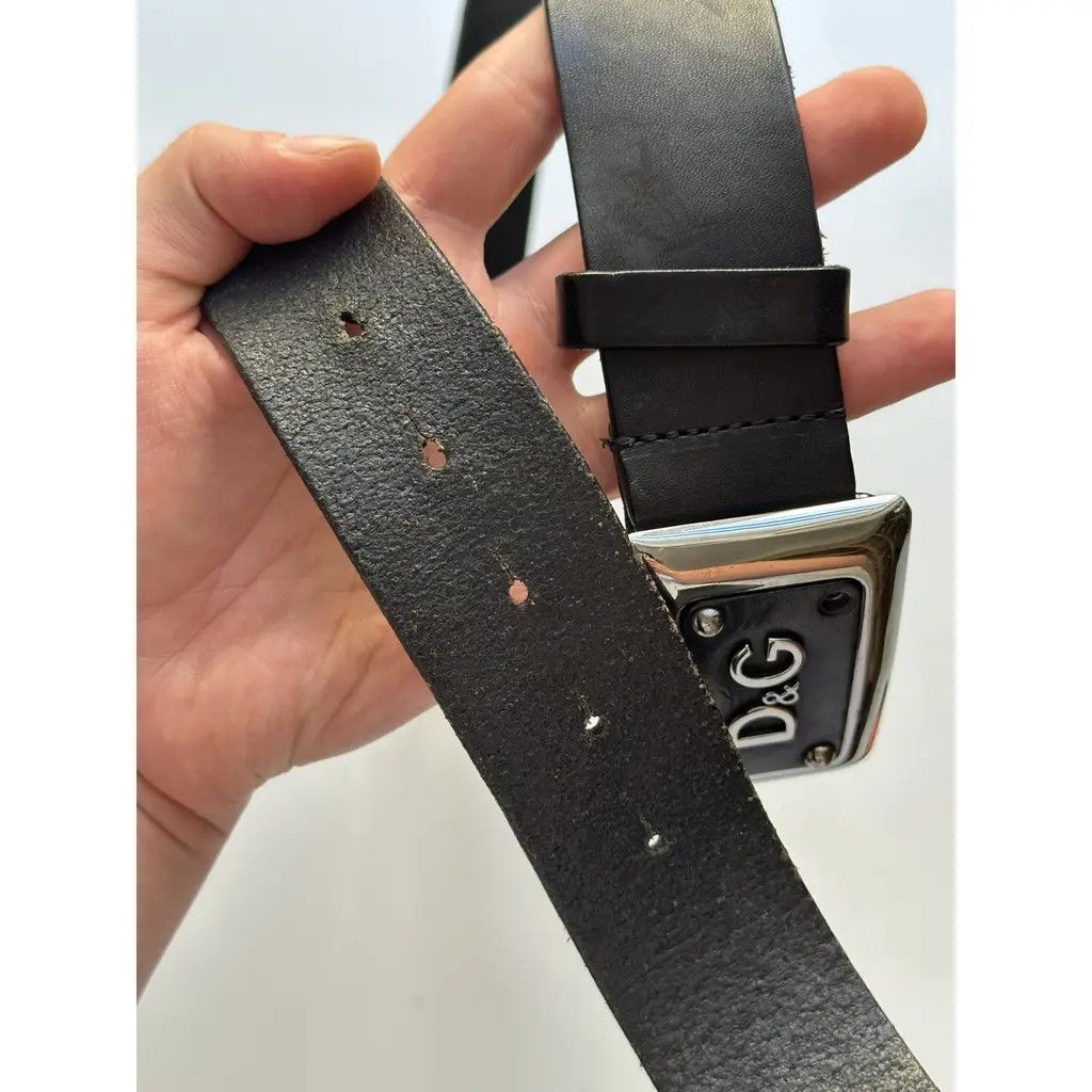 Dolce & Gabbana Dolce & Gabbana D&G Logo Leather Belt Black Metal Buckle Size ONE SIZE - 3 Thumbnail