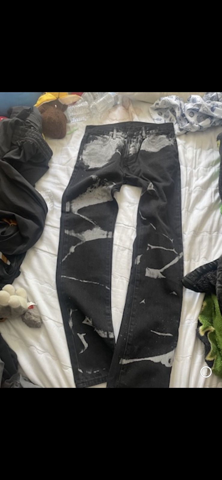 MNML × Vintage Black bleached jeans vintage Size US 30 / EU 46 - 1 Thumbnail