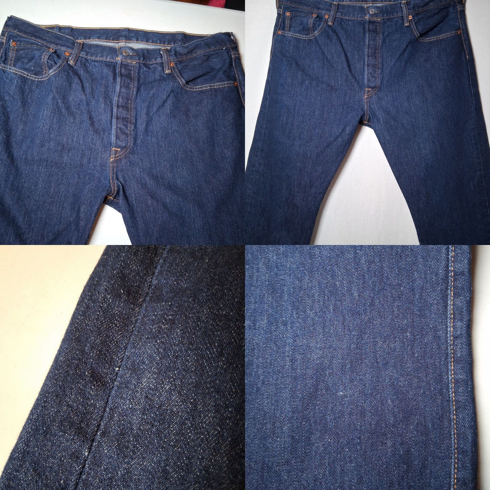 Levi's Levi's 501 Jeans Button Fly Men 40x27 Denim Blue Dark Wash Regular Rise 13" Inseam 27" 5-Pocket Straight Pants Size US 40 / EU 56 - 8 Thumbnail