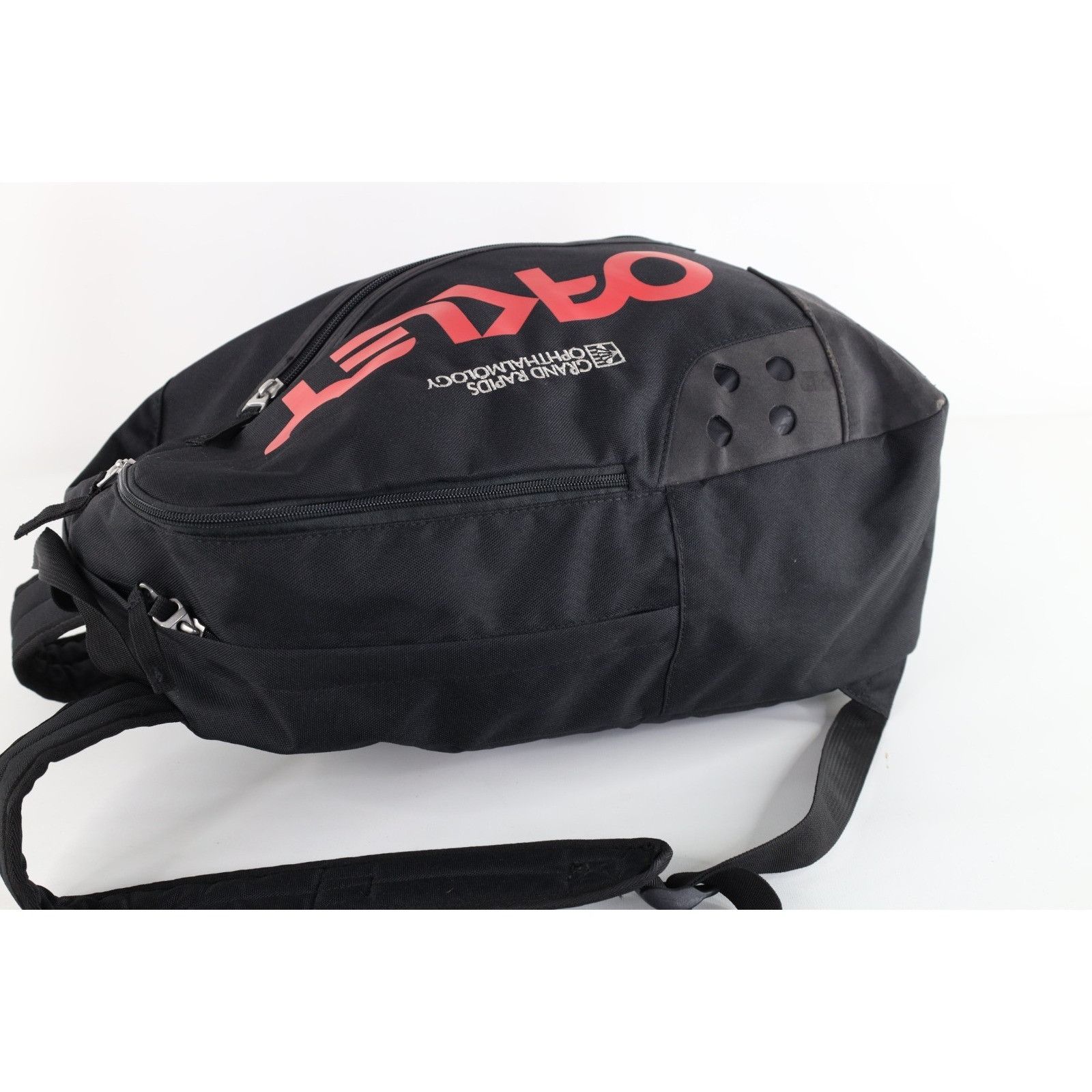 Oakley Vintage Oakley Big Logo Spell Out Distressed Backpack Bag Size ONE SIZE - 8 Thumbnail