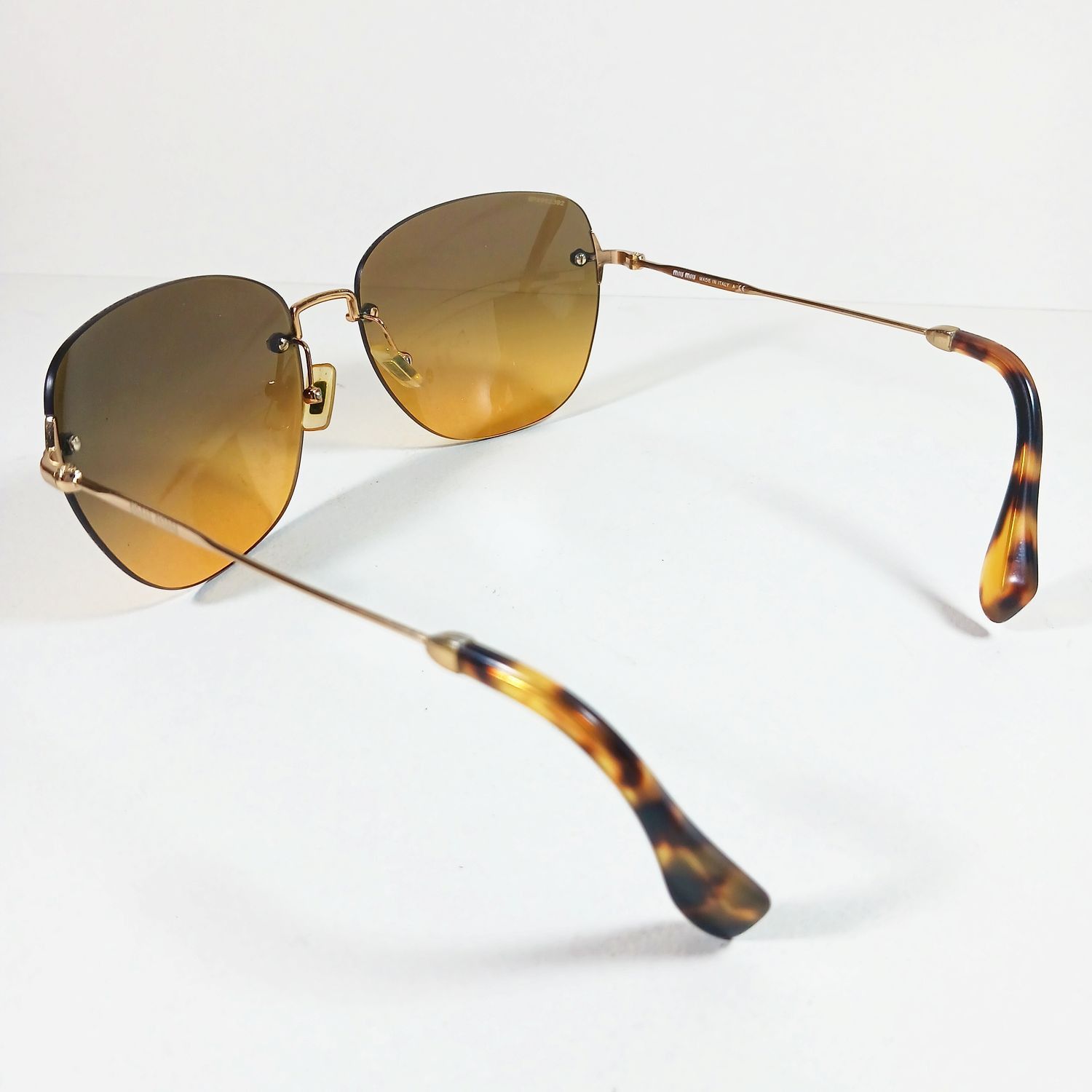 Miu Miu Miu Miu SMU52N Tortoise Brown/Gold Sunglasses w/Case & Pouch Size ONE SIZE - 12 Thumbnail