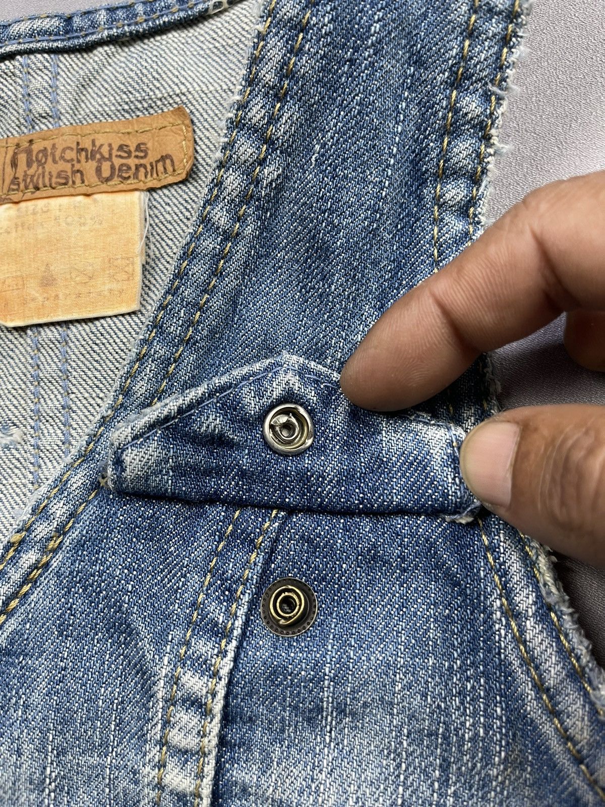 If Six Was Nine RARE🔥 Vintage HOTCHKISS Stylish Denim Bra Tank Tops Size XS / US 0-2 / IT 36-38 - 9 Thumbnail