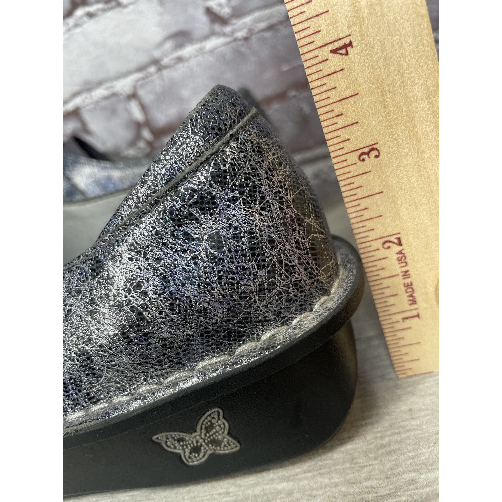 Allegri Alegria DEN-735 MOON SHADOW Gray Leather Shoes Slip-On Clogs Size US 9 / IT 39 - 9 Thumbnail