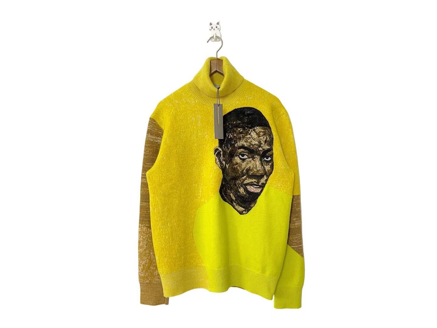 Dior Dior Yellow Portrait Turtleneck Cashmere Sweater Size US M / EU 48-50 / 2 - 1 Thumbnail