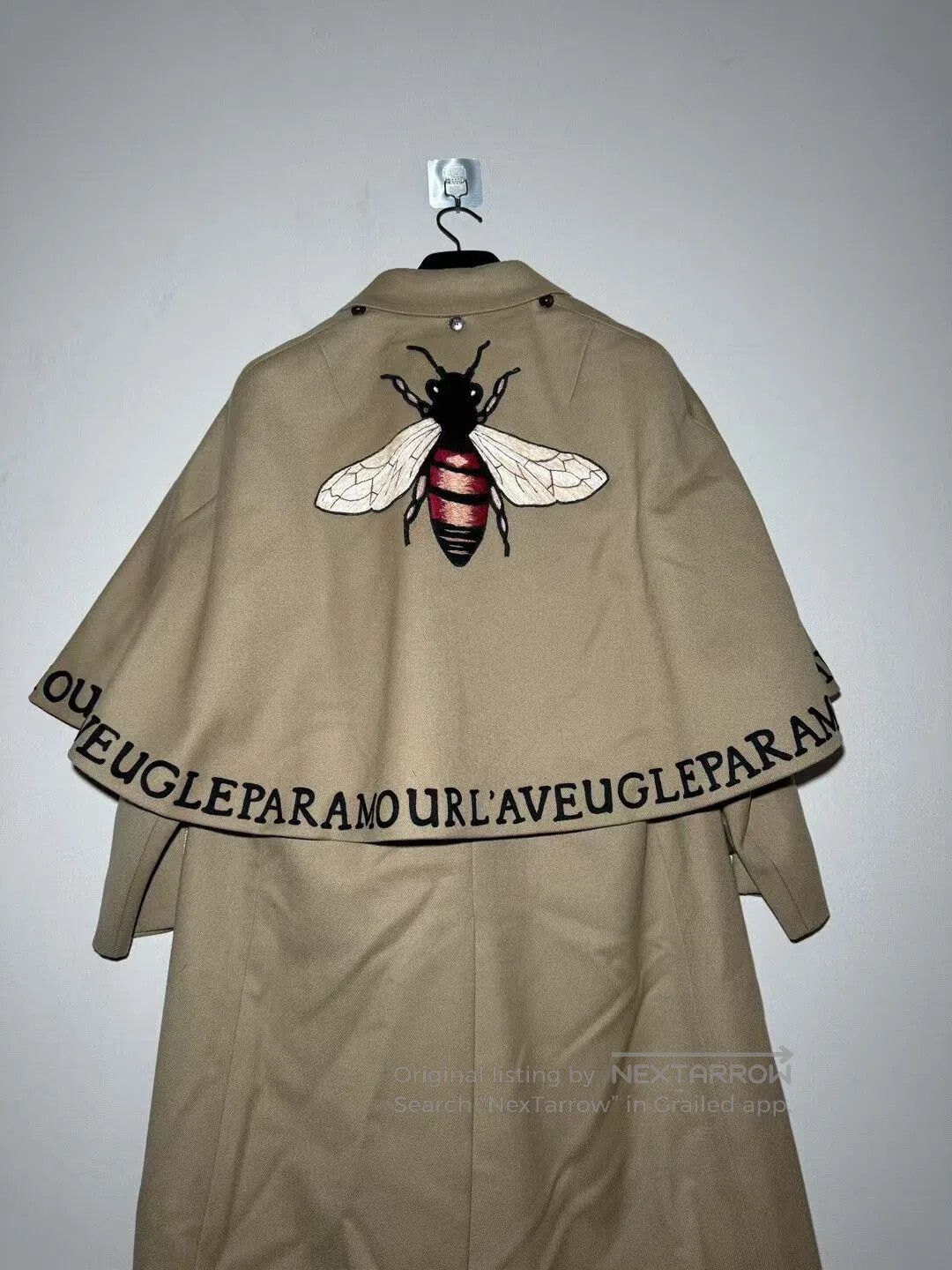 Gucci Gucci Runway Khaki Bee Shawl Wool Coat. Size US S / EU 44-46 / 1 - 3 Thumbnail