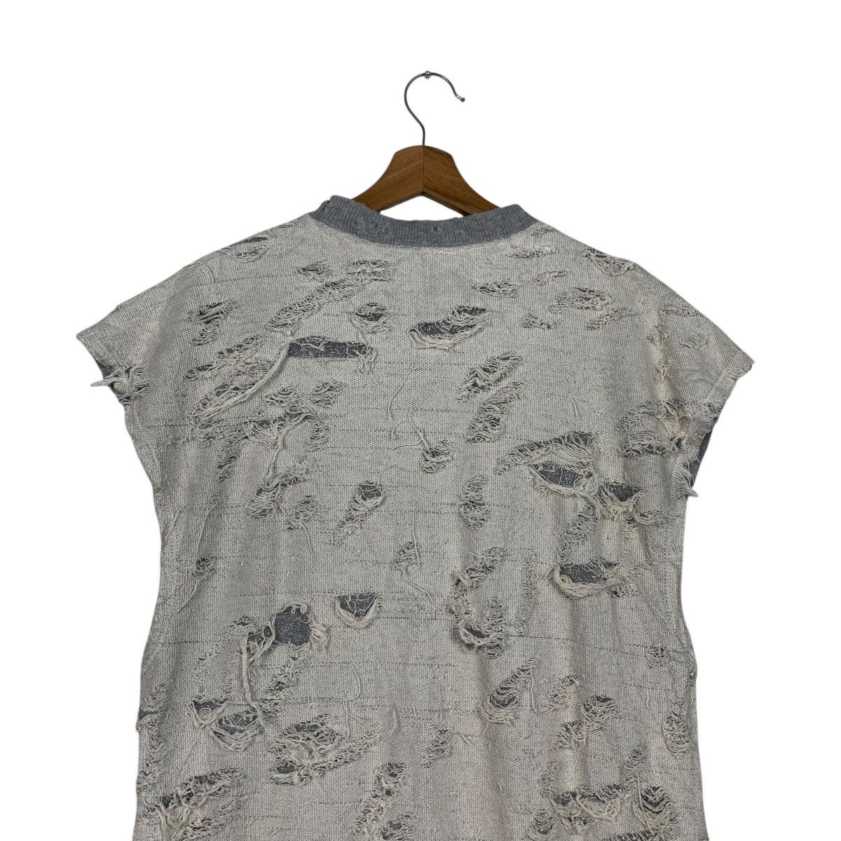 Diesel DIESEL Distressed and Destroy Sleeveless Sweater #3608-C165 Size M / US 6-8 / IT 42-44 - 18 Thumbnail