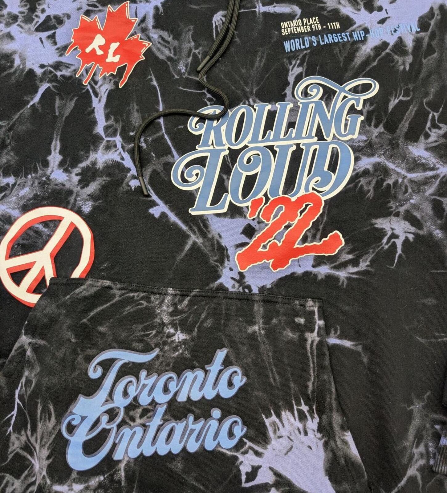 Rolling Loud 2022 Rolling Loud Toronto Ontario Blue and Black Hoodie Size US L / EU 52-54 / 3 - 2 Thumbnail