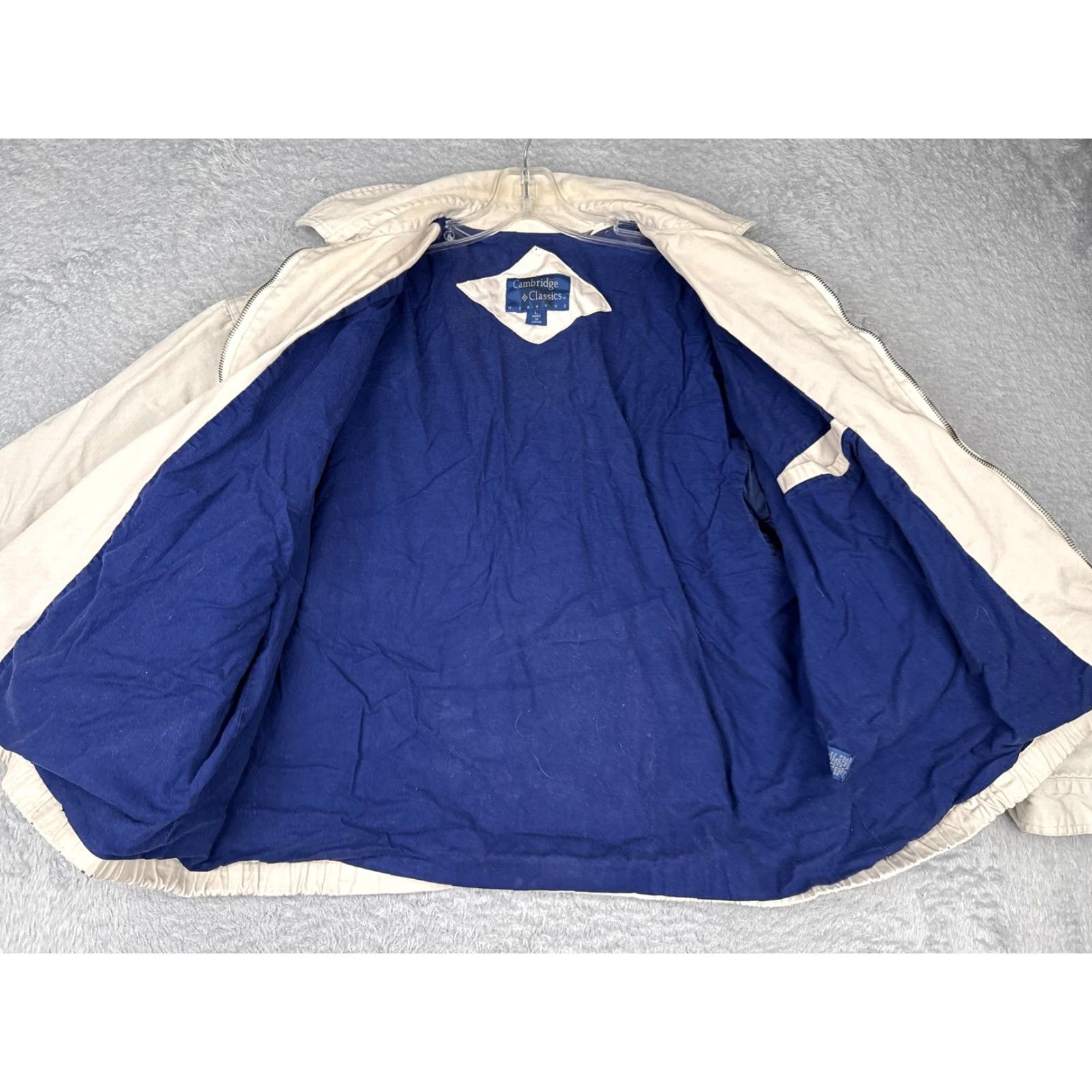 Vintage VINTAGE Cambridge Classics Jacket Mens Large Beige Cotton Zip Up Casual Pockets Cotton Zip Full Zip Lined Pockets Bomber Jacket Size US L / EU 52-54 / 3 - 2 Thumbnail