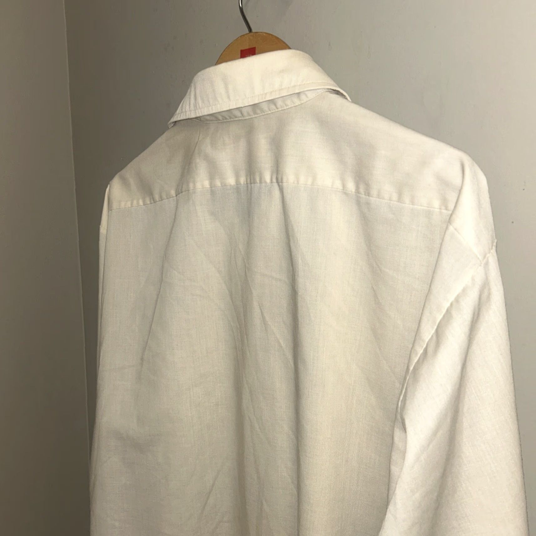 Vintage VINTAGE Manhattan Shirt 17.5 XL Classic Preppy Beige Dark Achedemia Men T-Shirt Mens Size US XXL / EU 58 / 5 - 7 Thumbnail