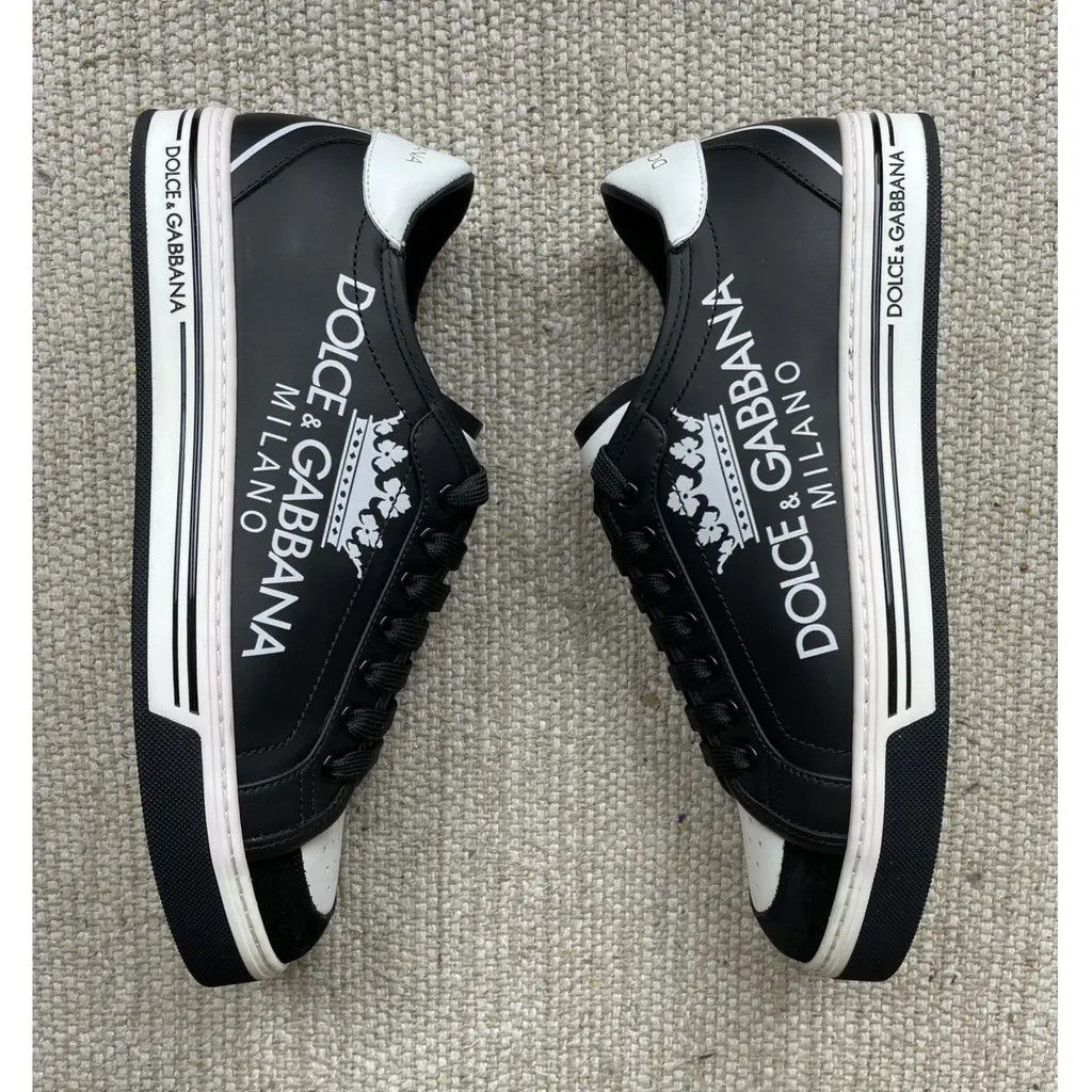 Dolce & Gabbana o1y0125 Logo Low-Top Sneakers in Black/White Size US 6 / EU 39 - 5 Thumbnail