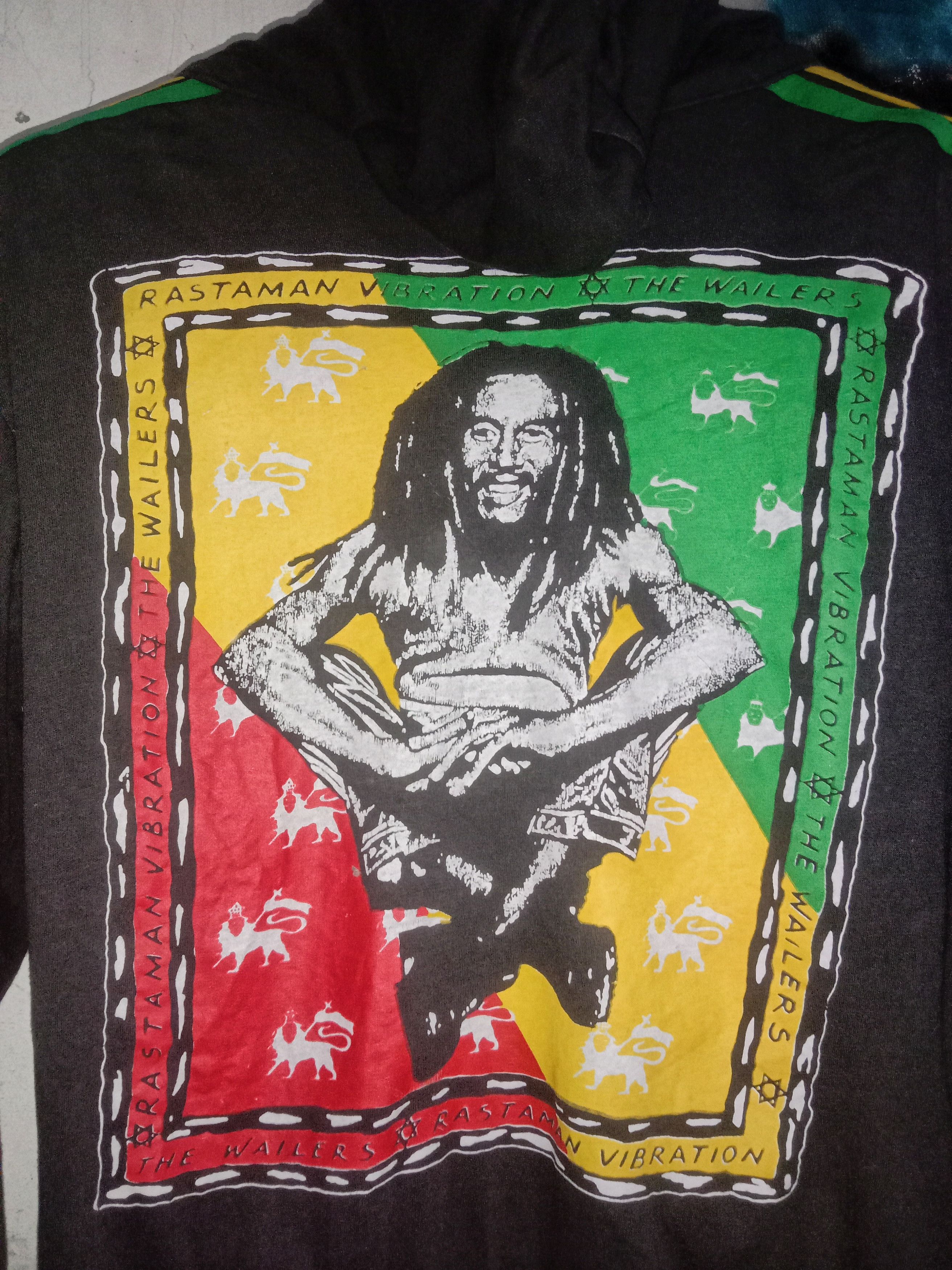 Bob Marley 🌈Bob Marley Zipper Rap Tyson Art Beatles Metal Punk Jamaica Size US M / EU 48-50 / 2 - 7 Thumbnail