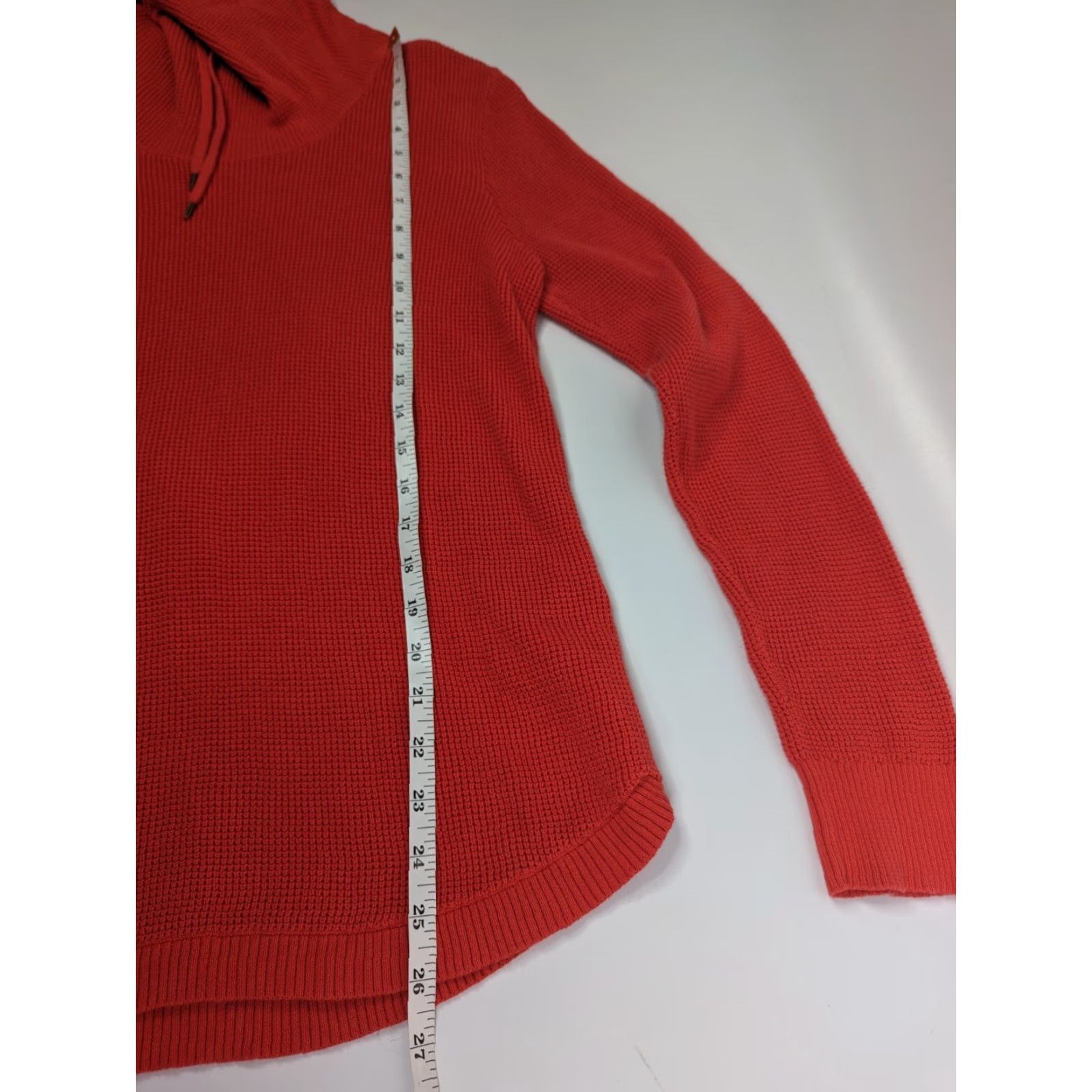 Ralph Lauren Lauren Ralph Lauren Sweater Womens Large Waffle Weave Coral Pullover Cowl Neck Size L / US 10 / IT 46 - 5 Thumbnail