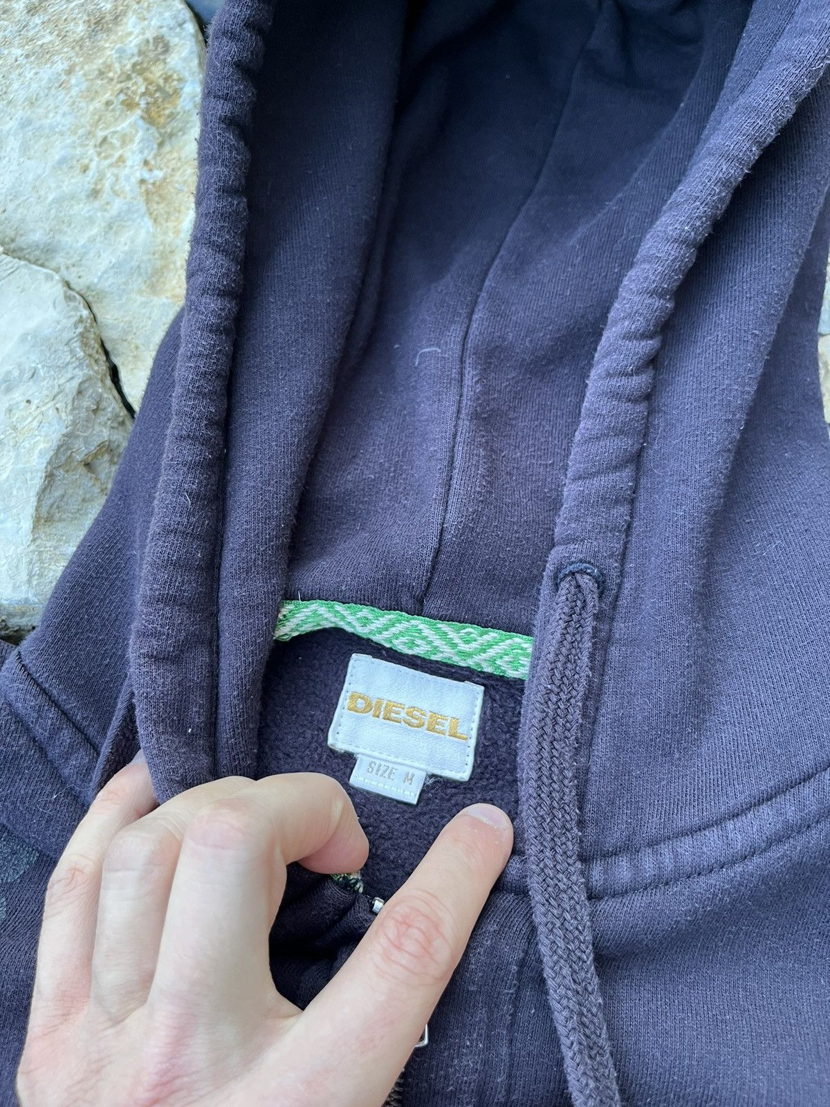 Diesel × Vintage Vintage Diesel y2k zip hoodie faded distressed washed retro Size US M / EU 48-50 / 2 - 10 Thumbnail
