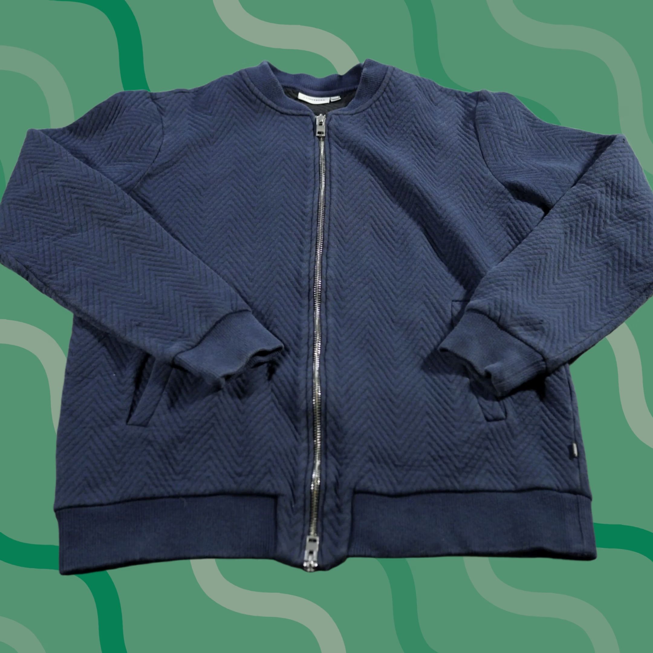 J.Lindeberg VINTAGE J Lindeberg Jacket Mens M Blue Bomber Zig Zag Double Zip Casual Outdoors Shirt? Size US M / EU 48-50 / 2 - 1 Thumbnail