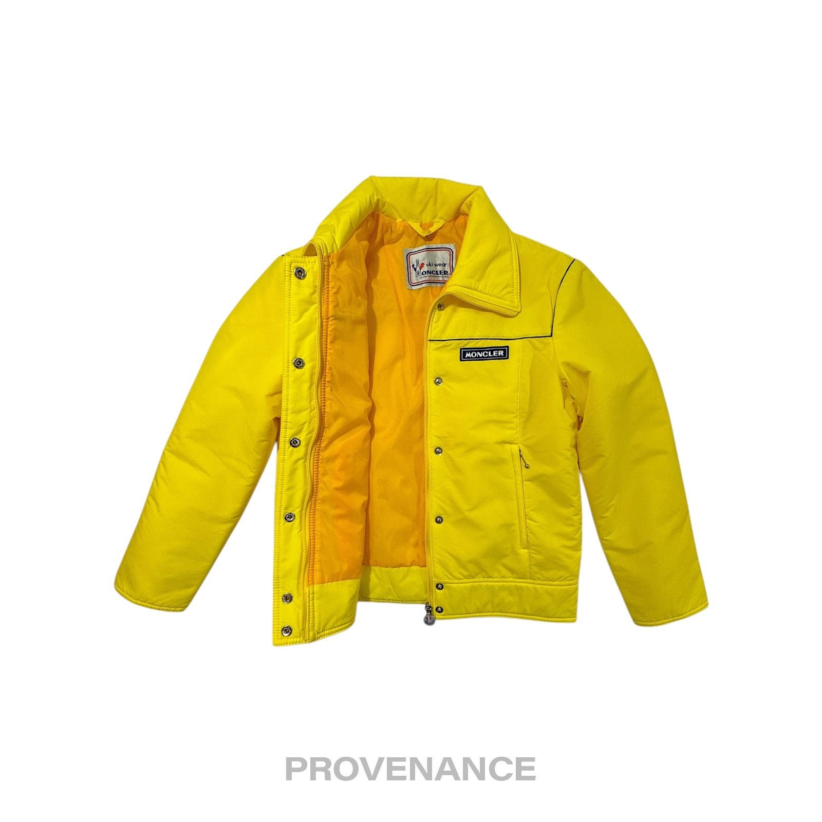 Moncler 🔴 Moncler Logo Light Ski Jacket Coat - Yellow L Hood Size US L / EU 52-54 / 3 - 2 Thumbnail