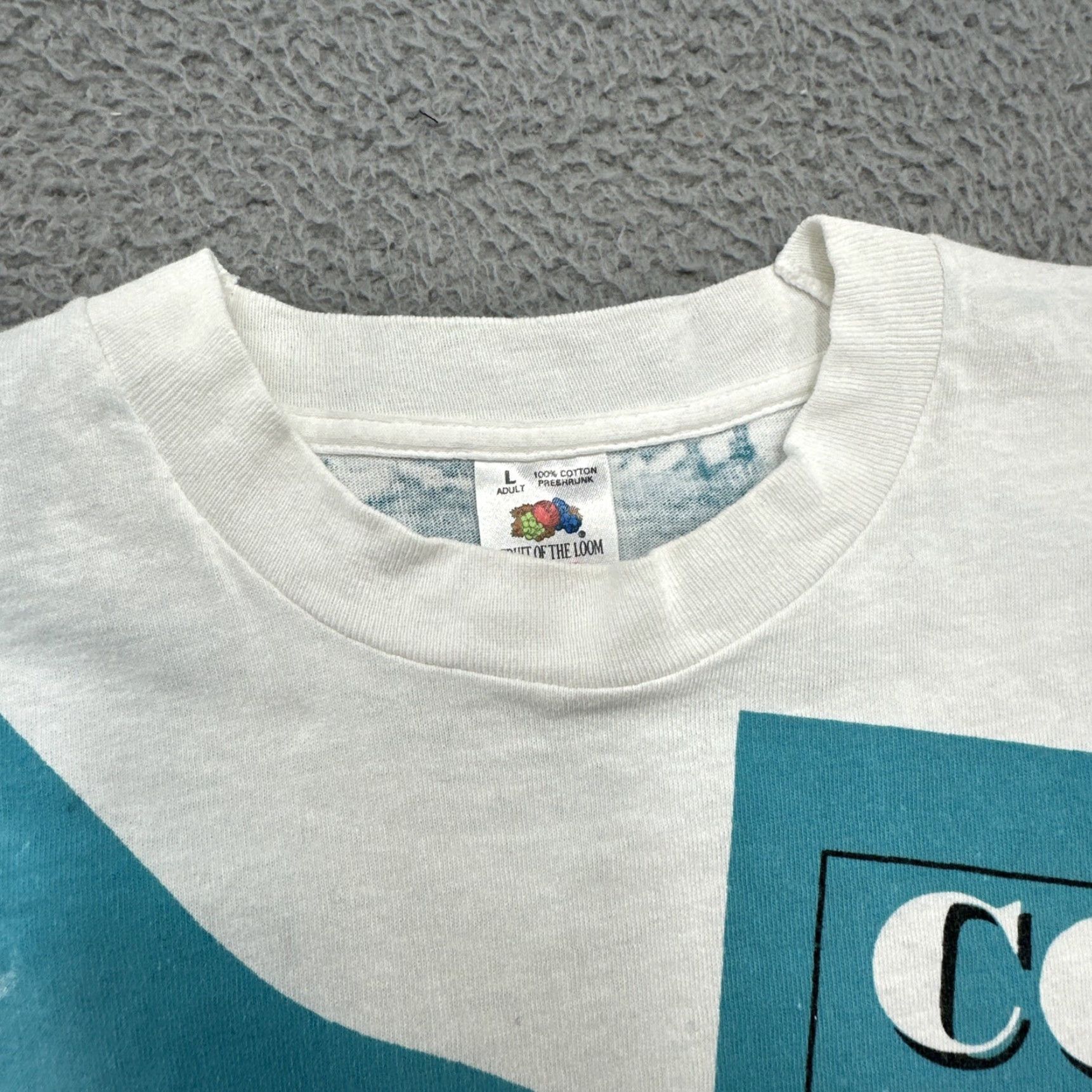 Fruit Of The Loom VINTAGE 90s Cool Colt 45 Malt Liquor AOP Single Stitch Size Large Taste The Cool T-Shirt Mens White 90s Vintage Size US L / EU 52-54 / 3 - 3 Thumbnail