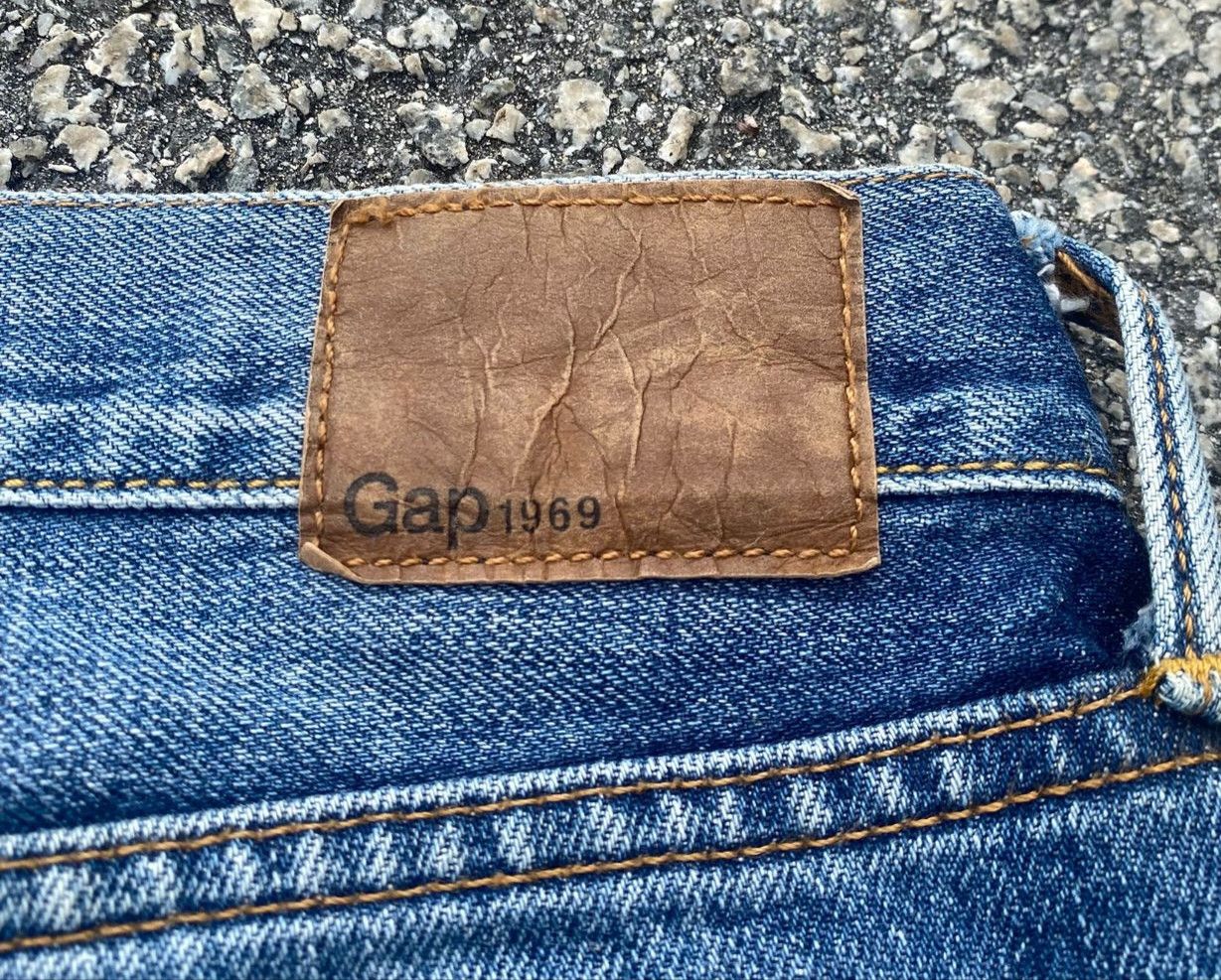 If Six Was Nine Vintage Gap 1969 Slim Distressed Denim Size US 33 - 15 Thumbnail