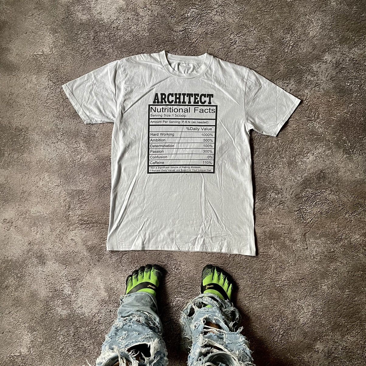 Vintage Vintage Y2K Architect Graphic Tee Cream Oversized Japanese L Size US L / EU 52-54 / 3 - 1 Thumbnail