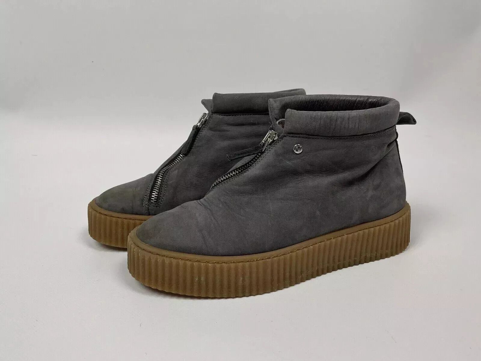 Nude Nude Of Scandinavia Leather Flat Zip Winter Shoes Size US 9 / IT 39 - 1 Thumbnail