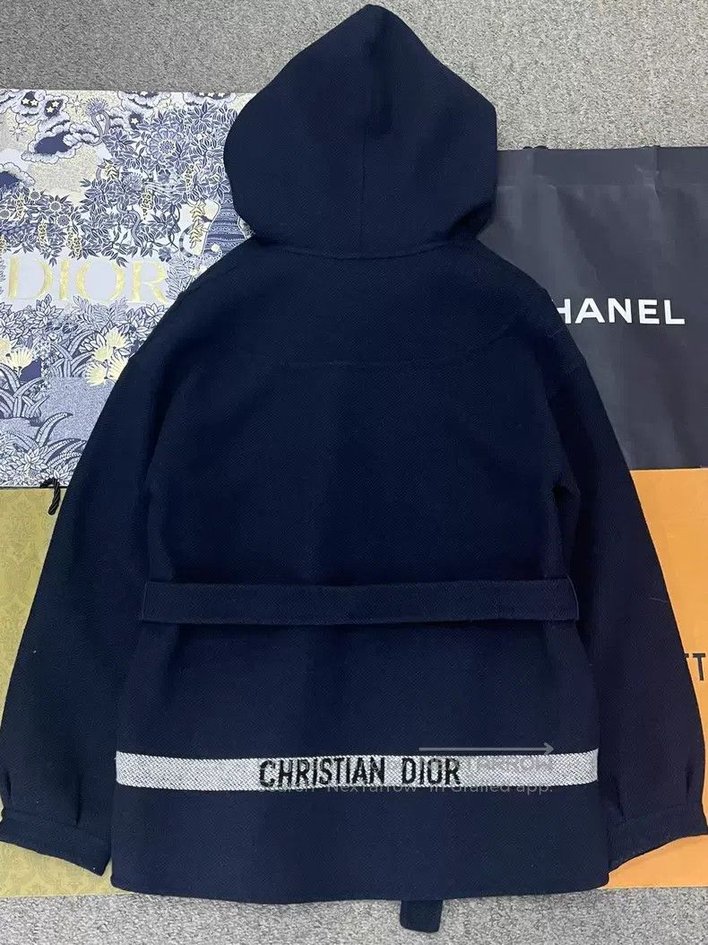 Dior Dior Dark blue hooded laced wool sweater Size XS / US 0-2 / IT 36-38 - 3 Thumbnail