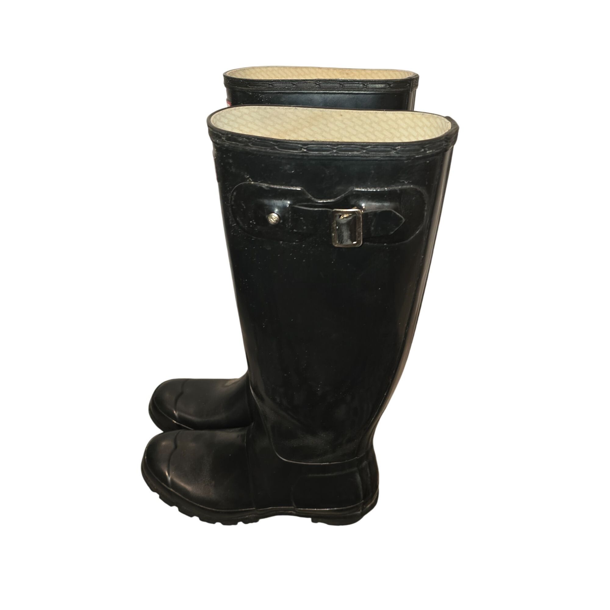 Hunter Hunter Tall Black Rubber Rain Boots Womens 8 Golashes Spring Size US 8 / IT 38 - 1 Thumbnail