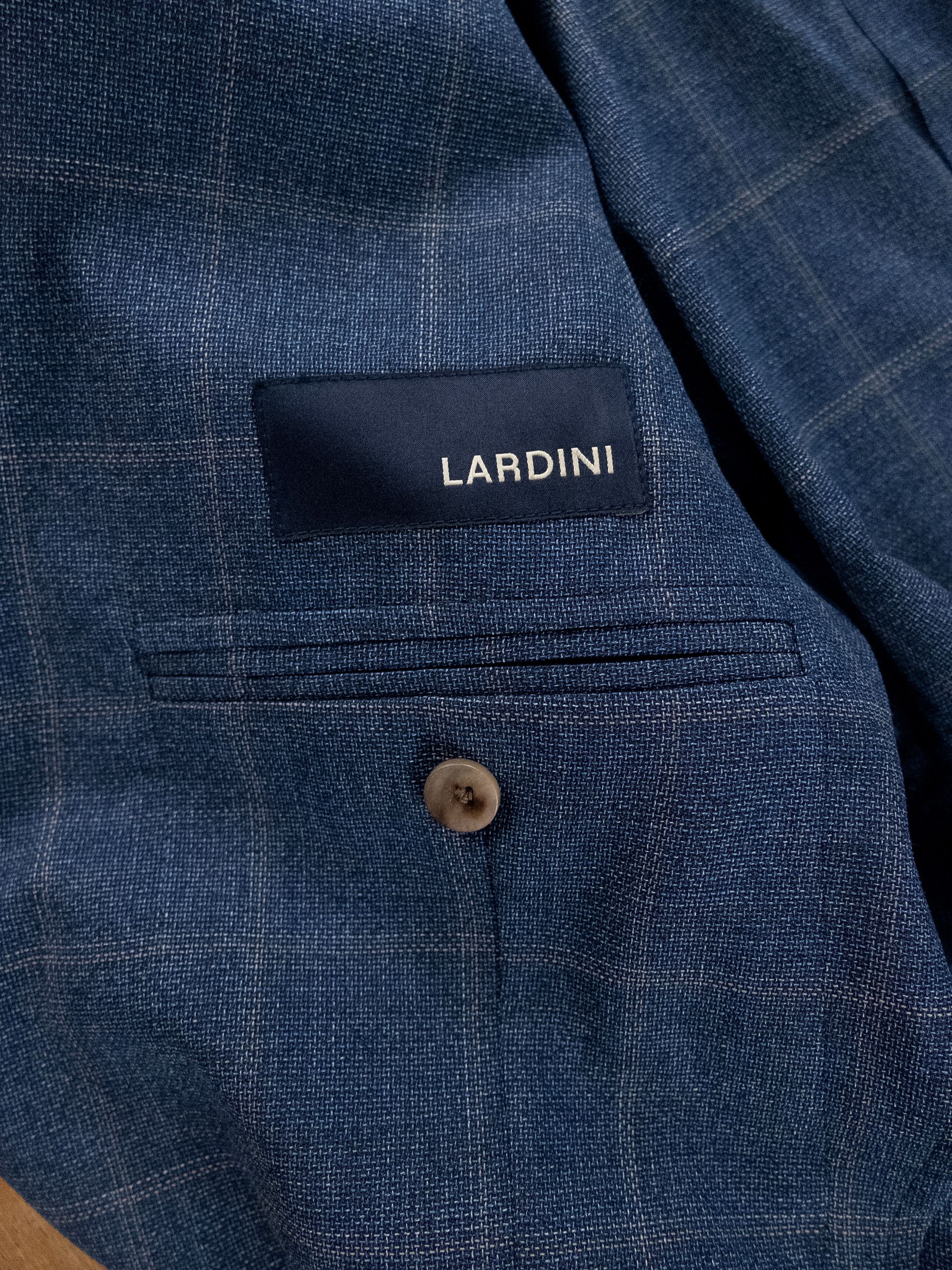 Lardini LARDINI 7 Drop blue plaid wool sportcoat 38 48 Size 38R - 8 Thumbnail