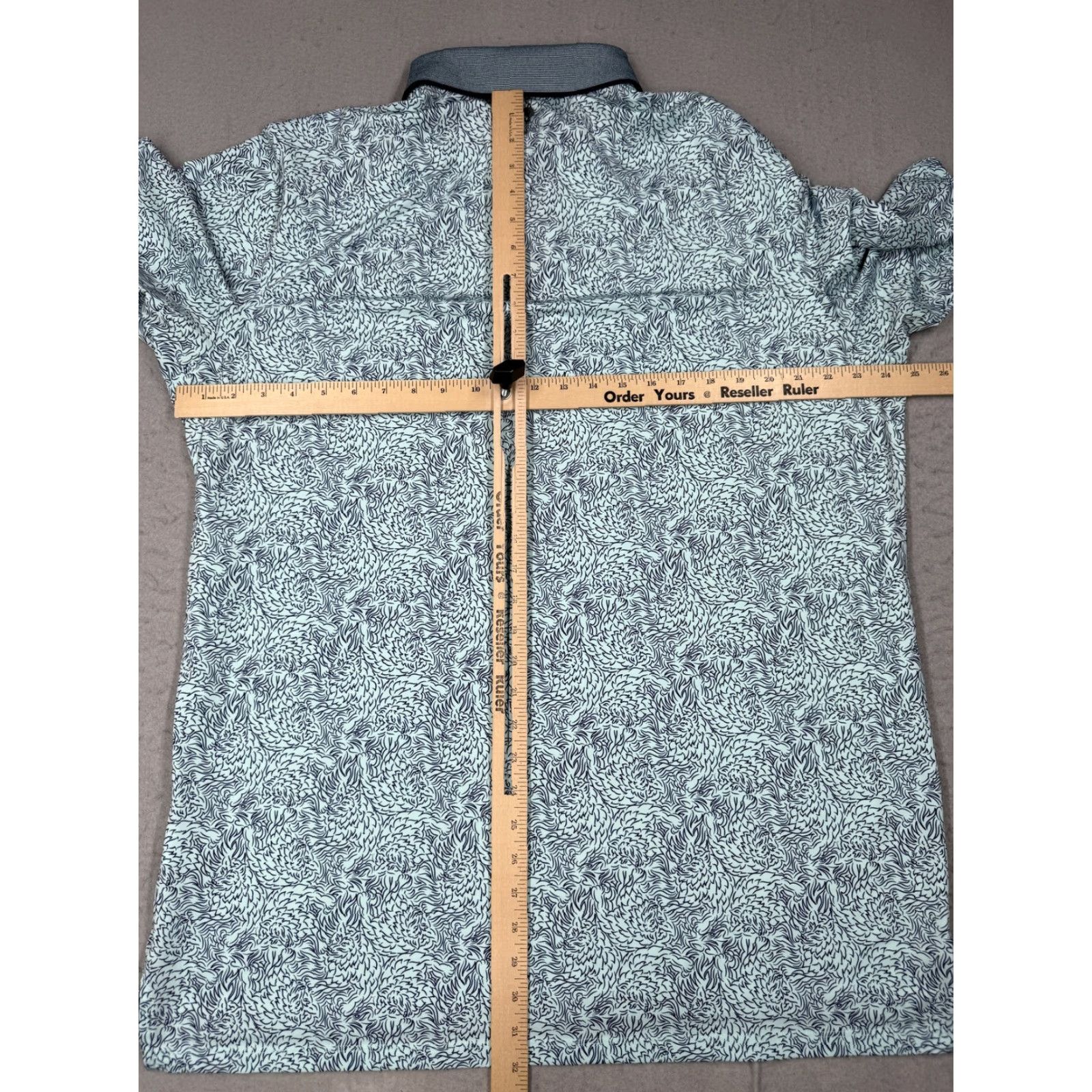 Vintage Greyson Polo Shirt Mens XL Blue Lion Pattern Performance Golf Stretch Polo Shirt XL Mens Blue Lion Pattern Greyson Size US XL / EU 56 / 4 - 6 Thumbnail