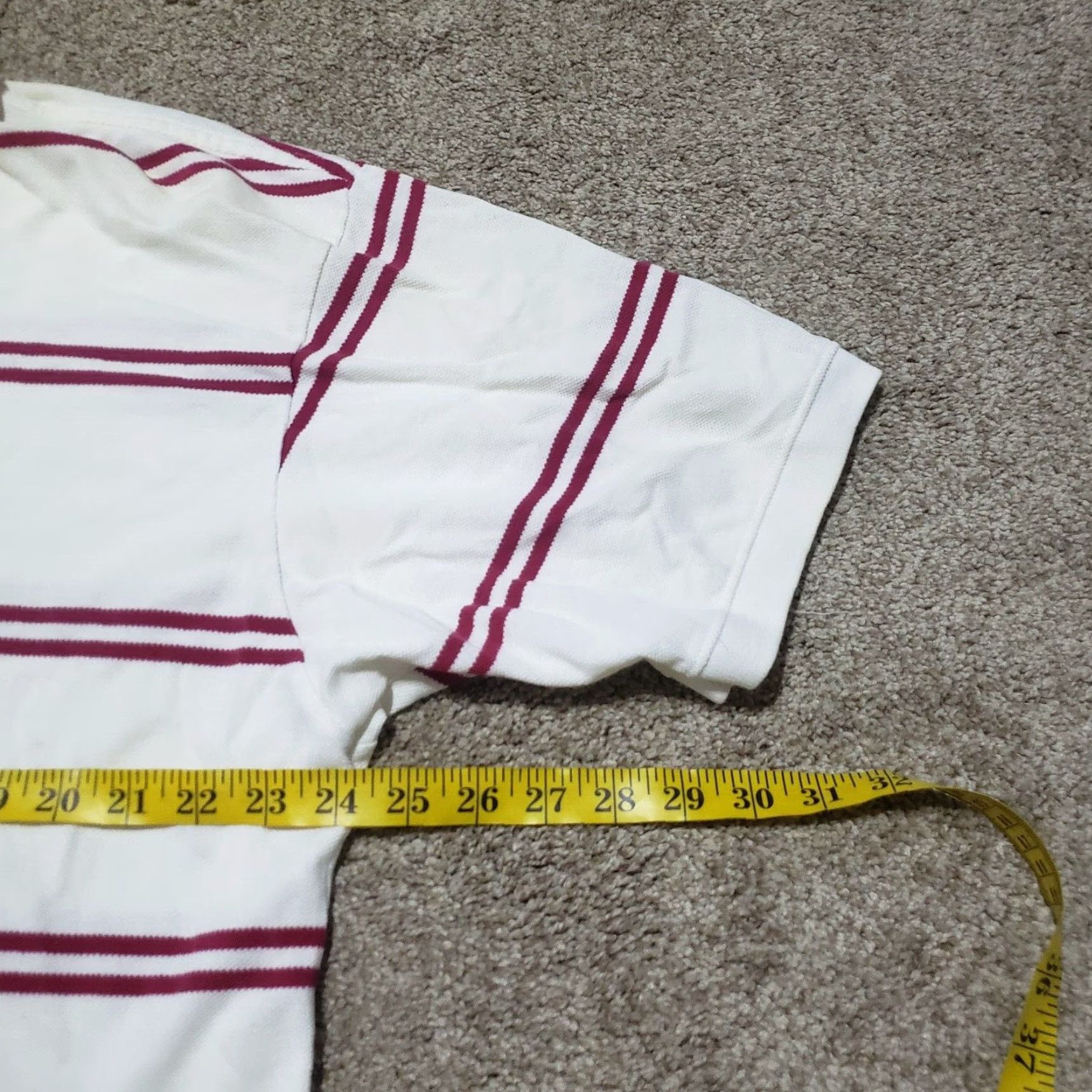 Vintage Ruff Hewn White Red Striped Polo Shirt Short Sleeve Button Collared Size US XL / EU 56 / 4 - 5 Thumbnail