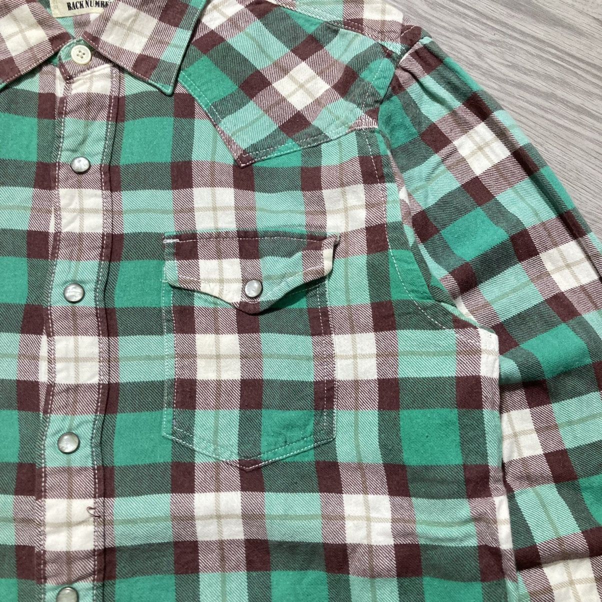 Japanese Brand 2000s Back Number Western Shirt Flanel Number (N)ine Style Size US M / EU 48-50 / 2 - 5 Thumbnail