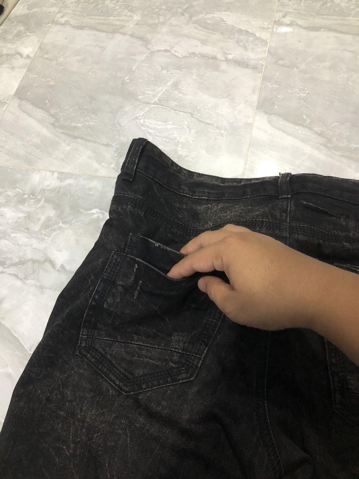 Hysteric Glamour GET USED Black Washed Jeans W34 L32.5 Size US 34 / EU 50 - 13 Thumbnail