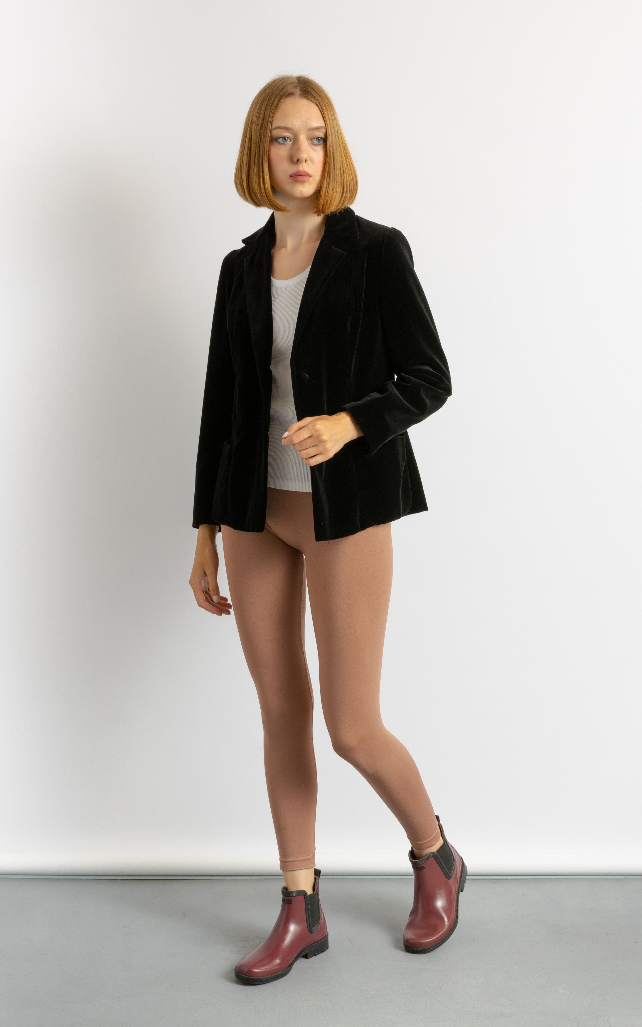 Vintage Vintage Velour Black Woman Spring Blazer 7780 Size S / US 4 / IT 40 - 3 Thumbnail