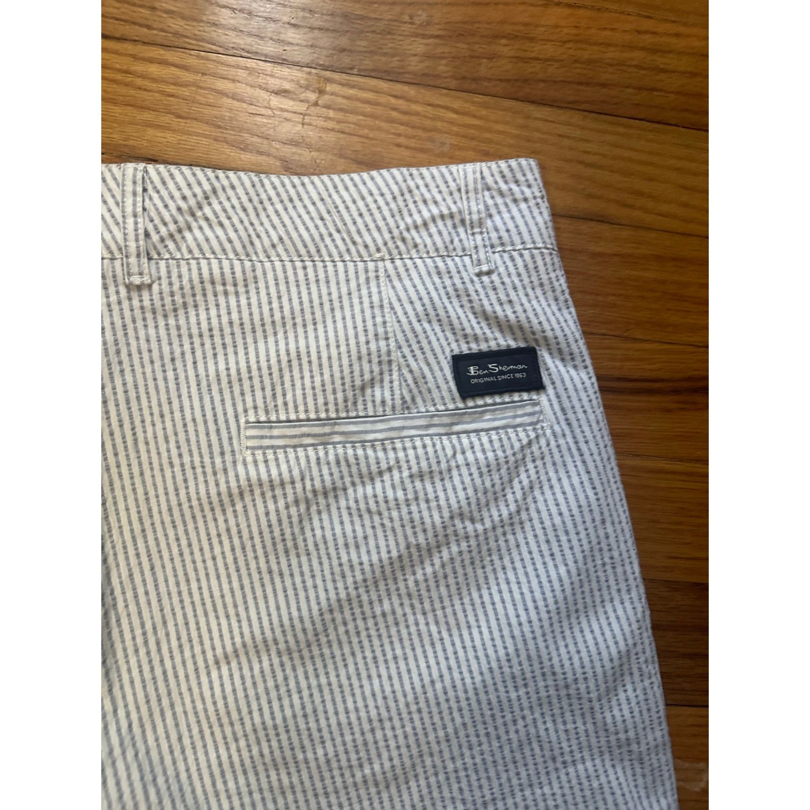 Ben Sherman Ben Sherman Shorts Fit Stretch Chino Shorts Pin Striped Size US 33 - 5 Thumbnail