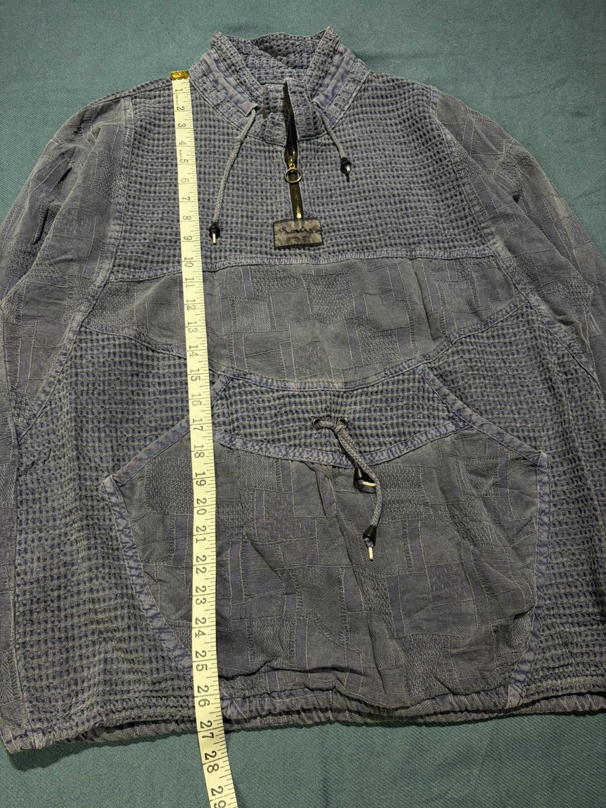 Vintage Vtg drawstring high collared anorak sutro patchwork jackets Size US L / EU 52-54 / 3 - 9 Thumbnail