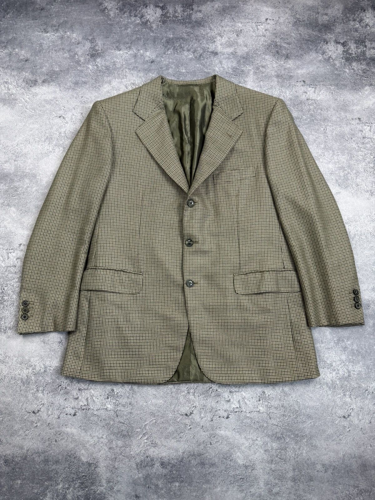 Brioni Brioni 100% Cashmere Houndstooth Blazer Jacket Size 40R - 2 Thumbnail