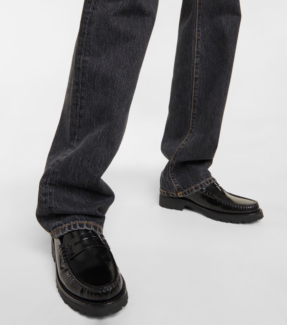 Saint Laurent Paris Le Loafer leather penny loafers Size US 7 / IT 37 - 3 Thumbnail