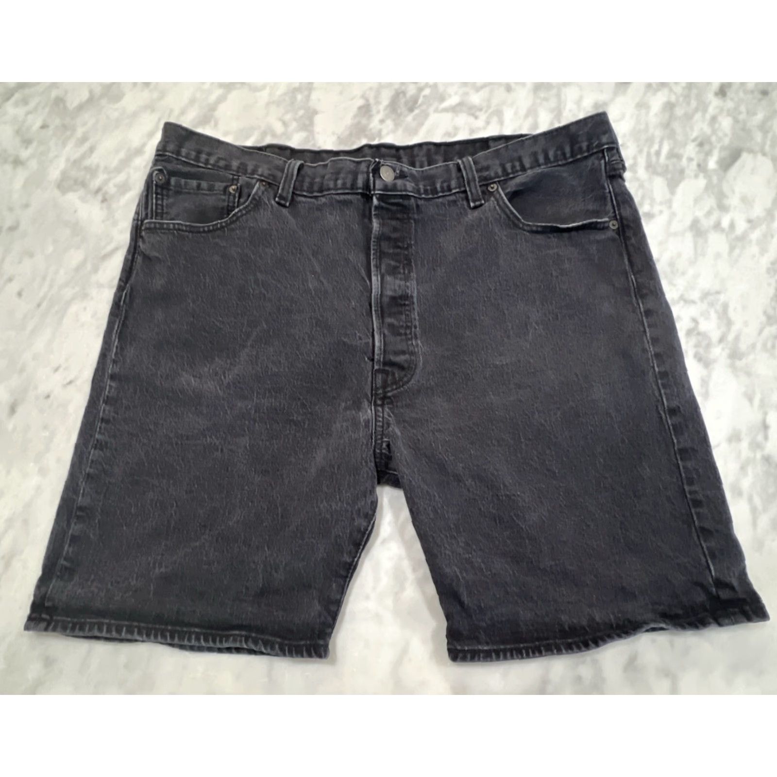 Levi's Levi's 501 Shorts Mens 42 Denim Black Button Fly Inseam 8-9 in 90s Chino American Outdoor Casual Size US 42 / EU 58 - 3 Thumbnail