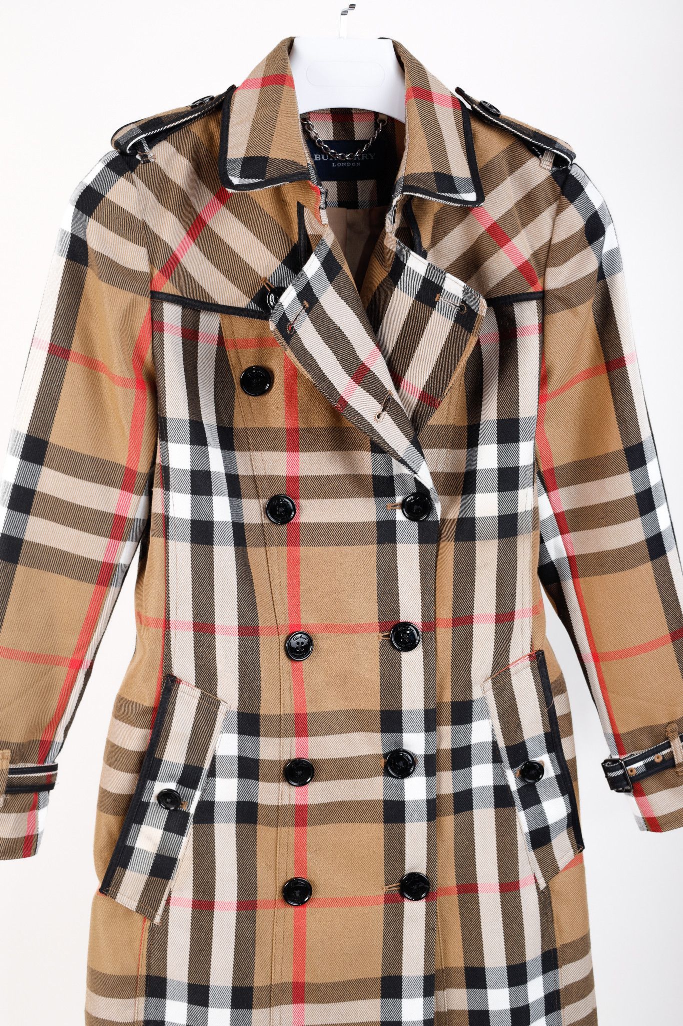 Burberry Burberry Heritage Check Brown Cotton Trench Size M / US 6-8 / IT 42-44 - 3 Thumbnail