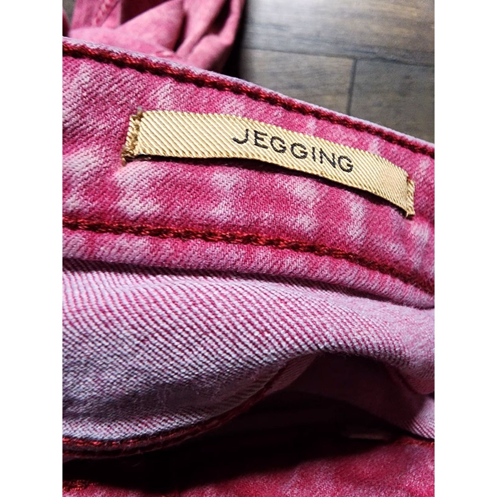 Zara VINTAGE Zara Women Skinny Jeggings US 10 Red Stone Wash Denim Stretch Mid Rise Fashion Size 32" / US 10 / IT 46 - 4 Thumbnail