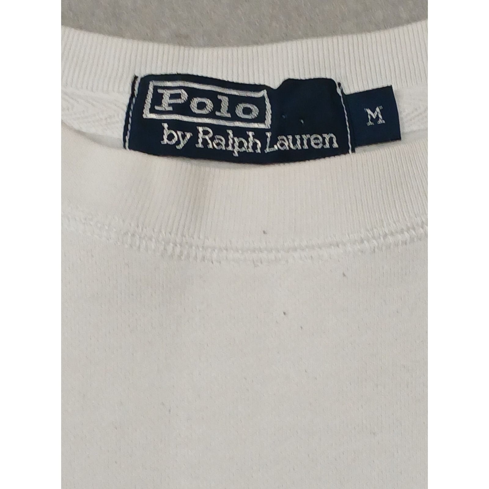 Polo Ralph Lauren Polo Ralph Lauren (Medium) White Crop Crew Sweatshirt Size M / US 6-8 / IT 42-44 - 6 Thumbnail